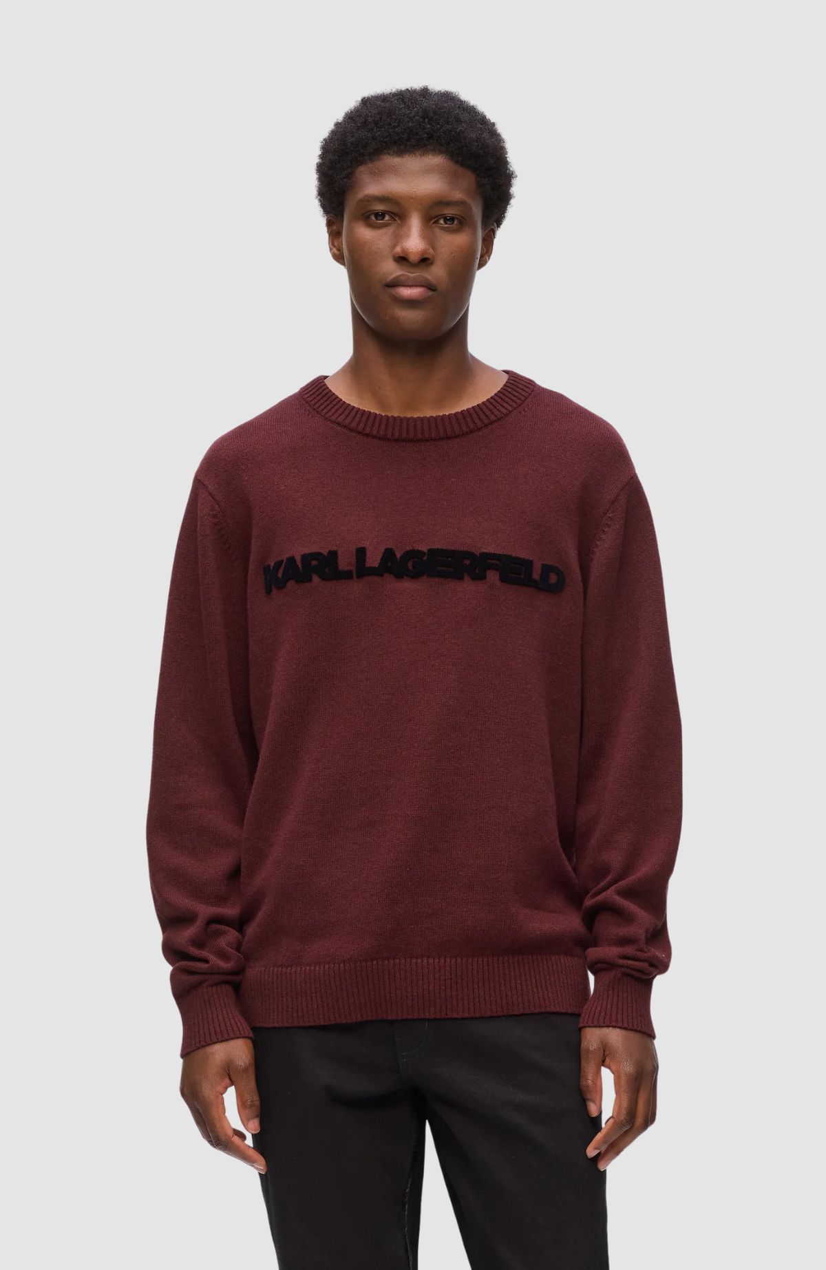 Contrast Logo Crew Neck