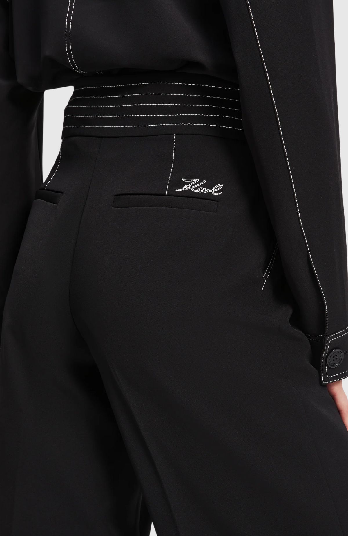 Contrast Stitch Pants