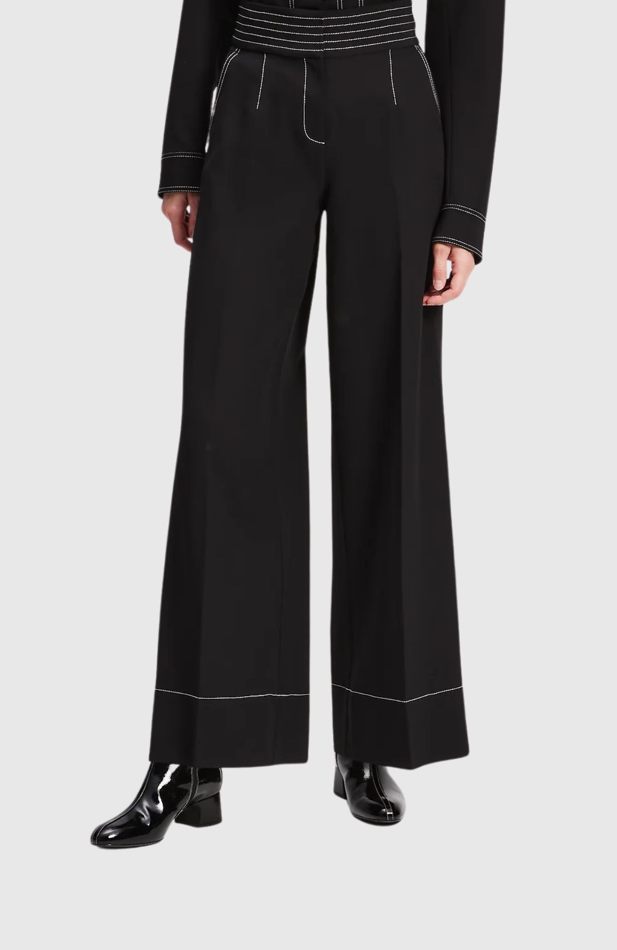 Contrast Stitch Pants