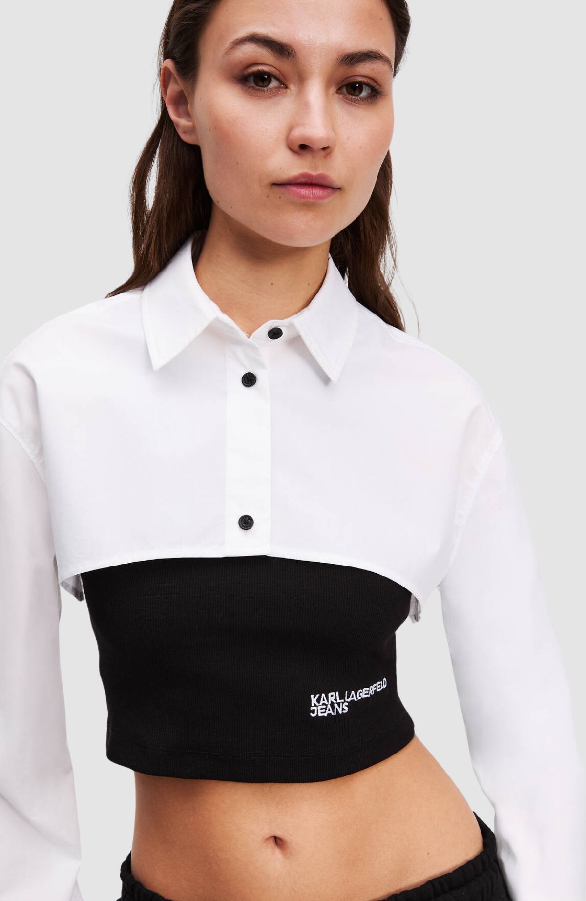 Klj Blocked Poplin Blouse