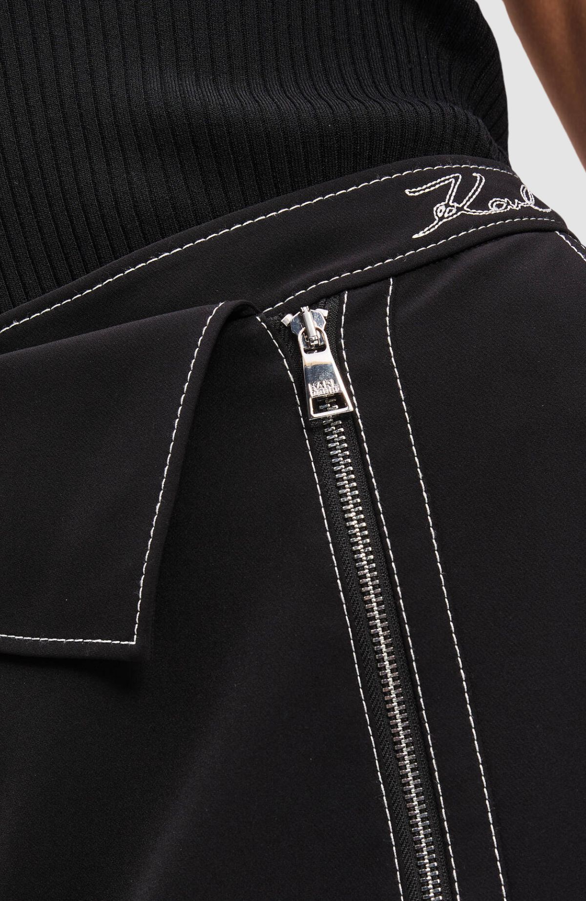 Contrast Stitch Skirt