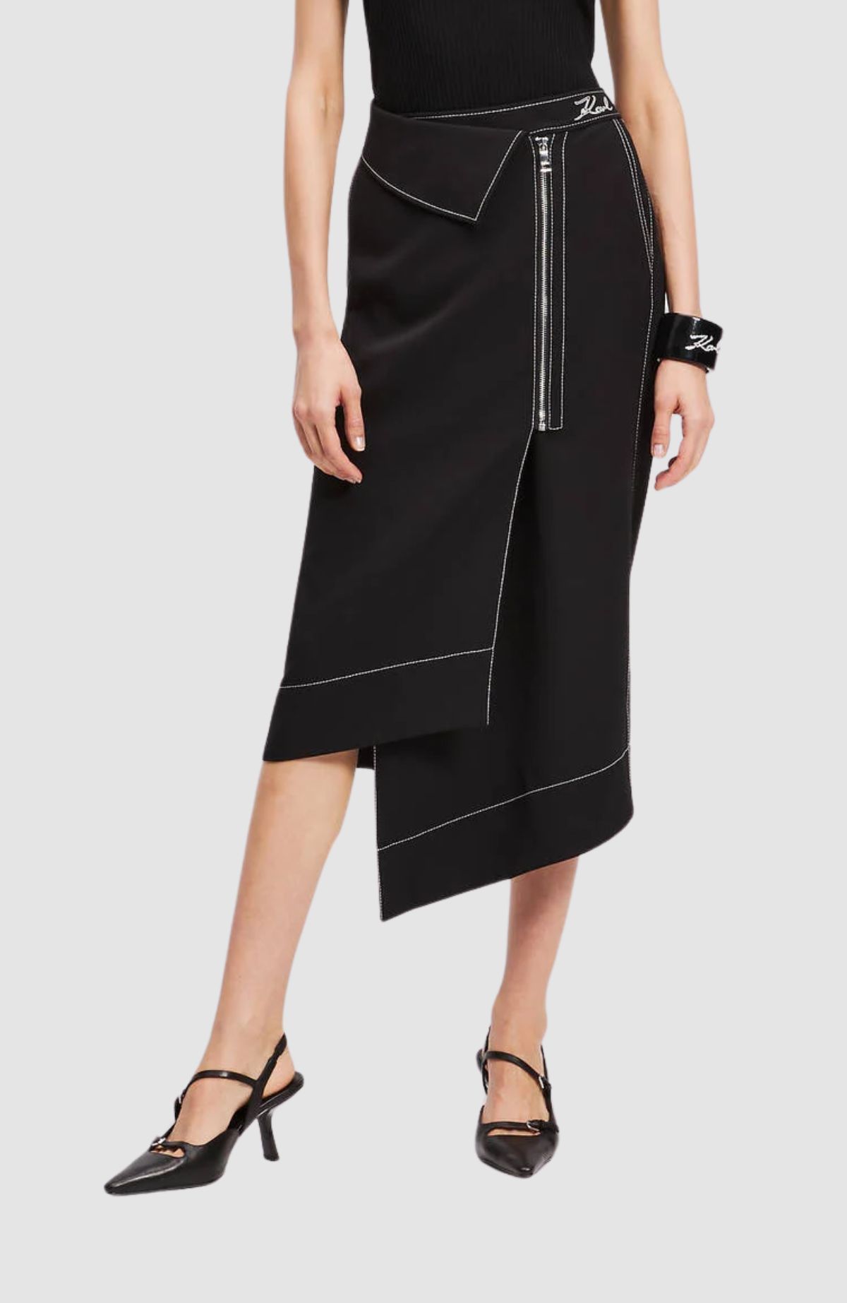 Contrast Stitch Skirt
