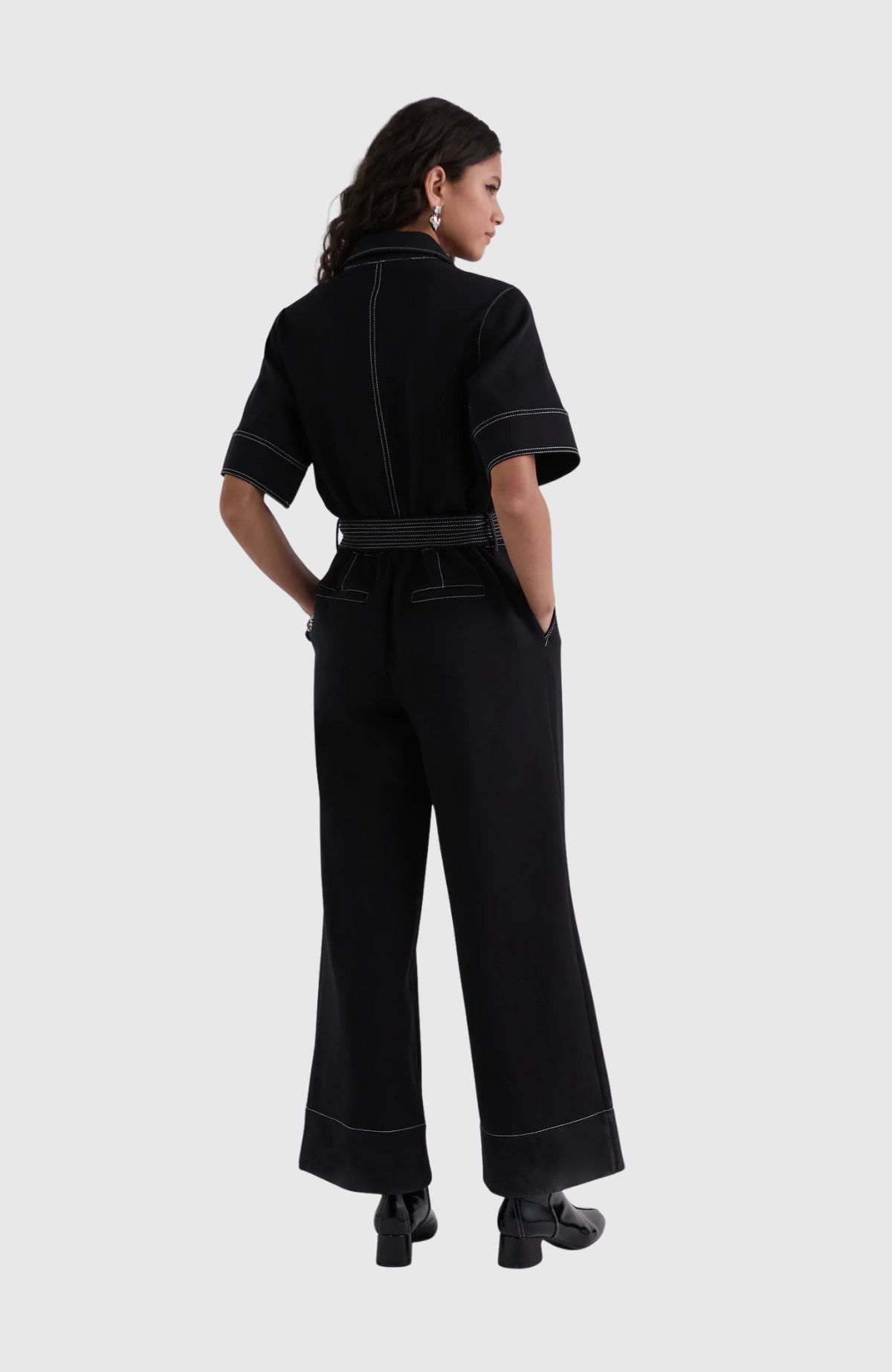 Contrast Stitch Jumpsuit