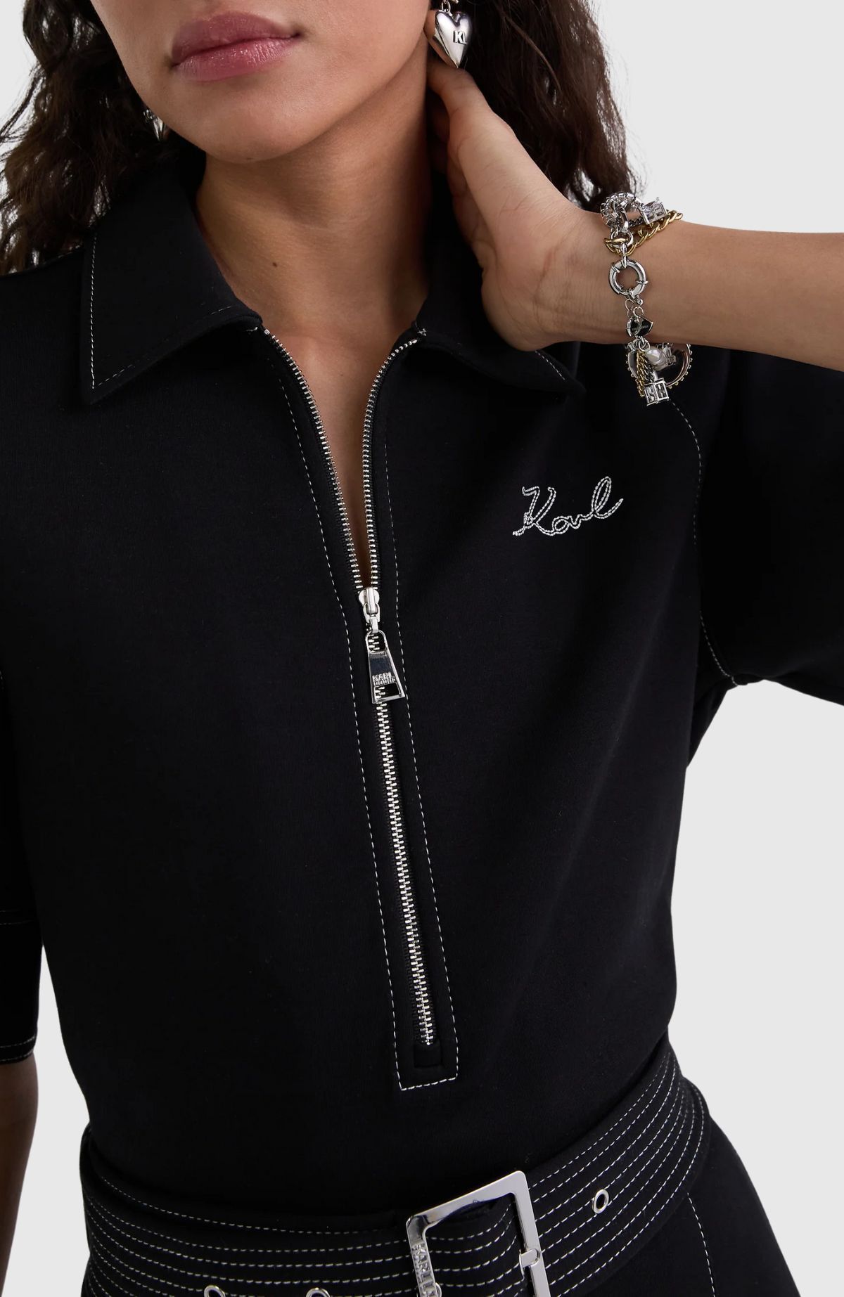 Contrast Stitch Jumpsuit