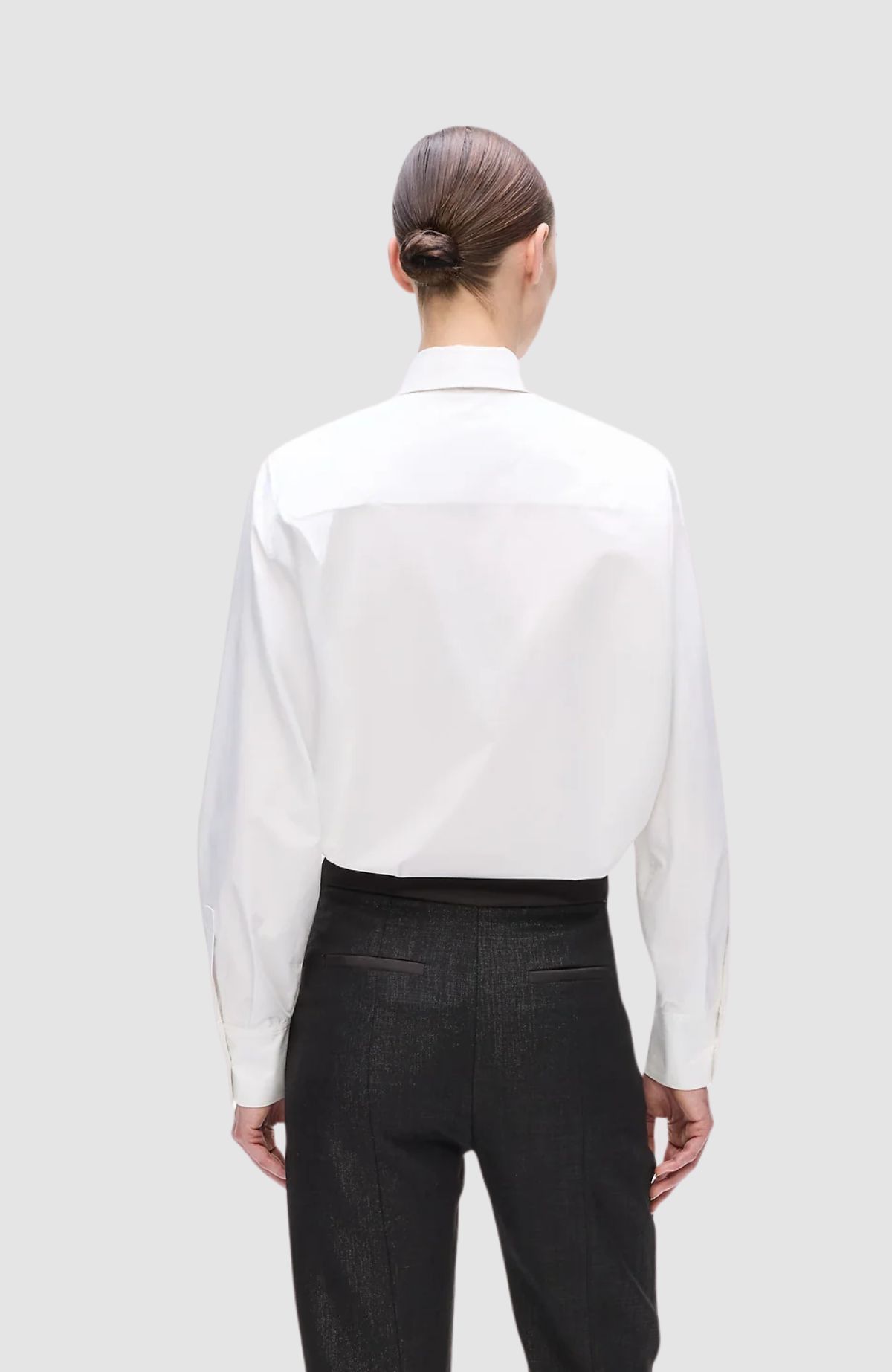 Retro Poplin Bow Blouse