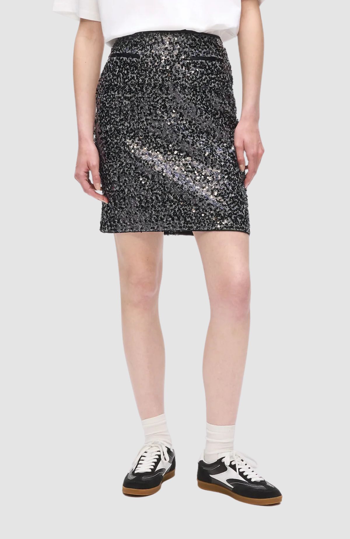 Embellished Tweed Skirt