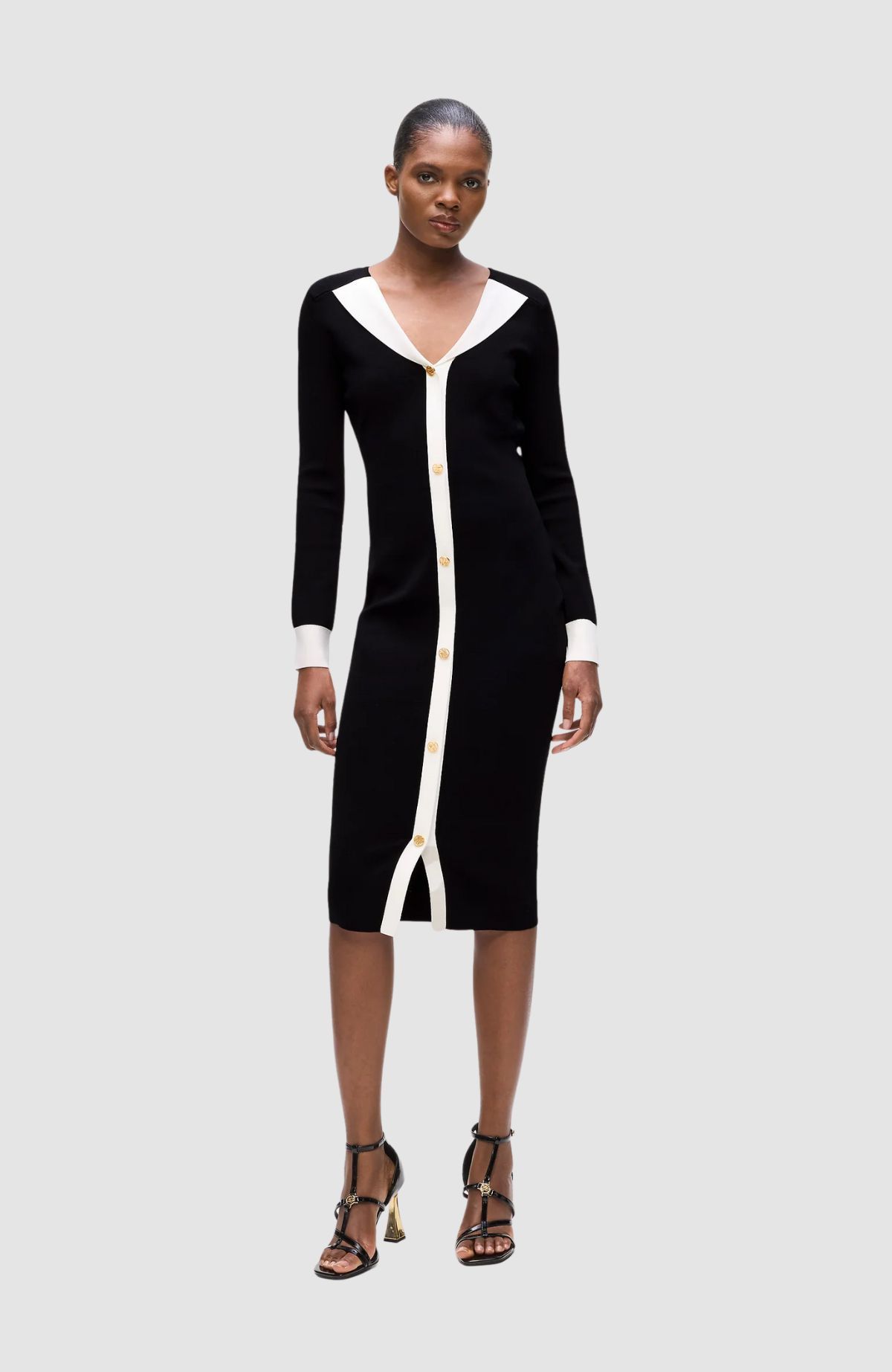 Black And White Knit Dress