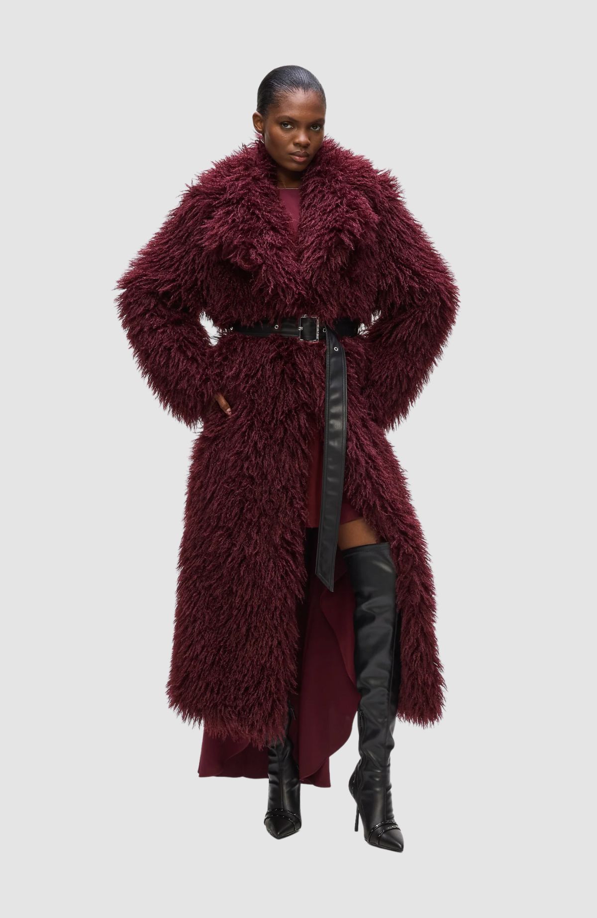 Faux Fur Fashion Long Coat