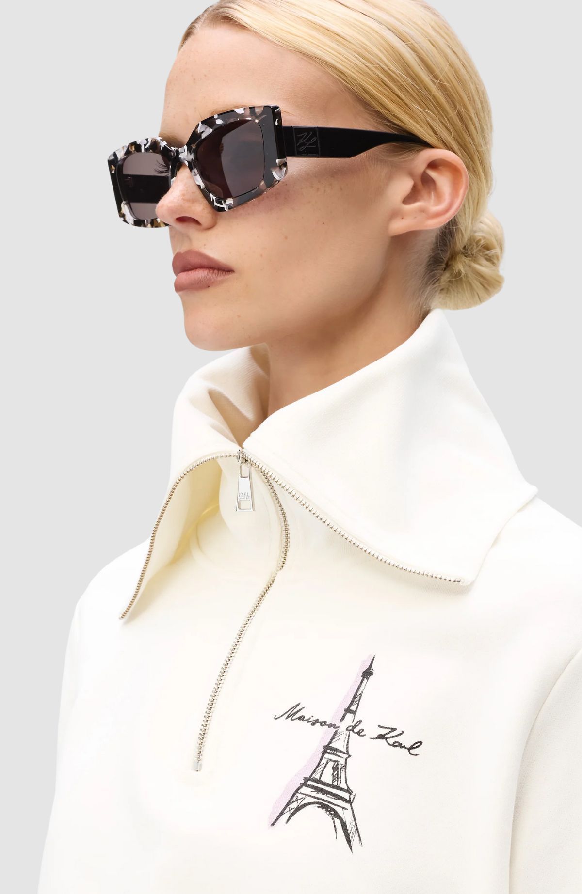 Paris Sketch Eiffel Half Zip