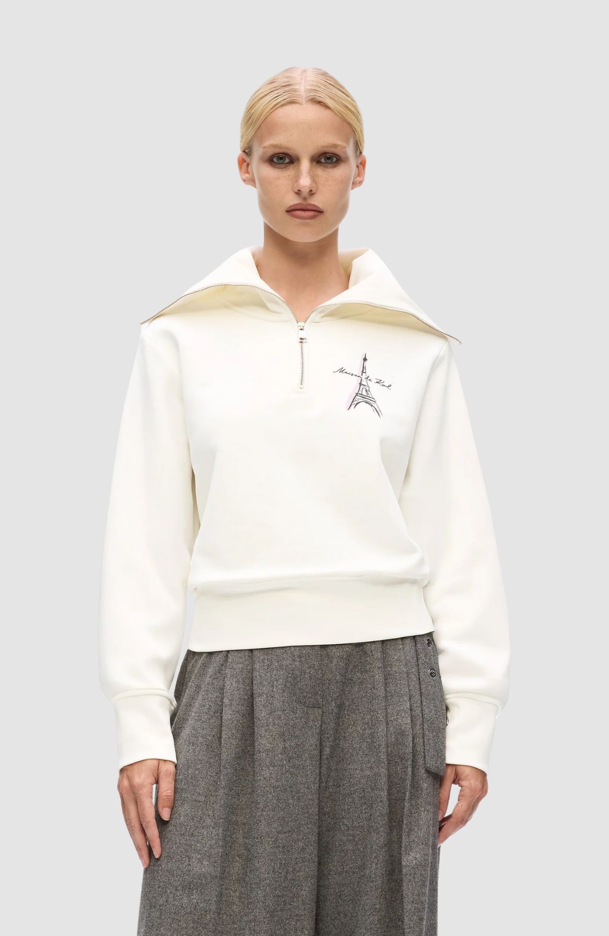 Paris Sketch Eiffel Half Zip