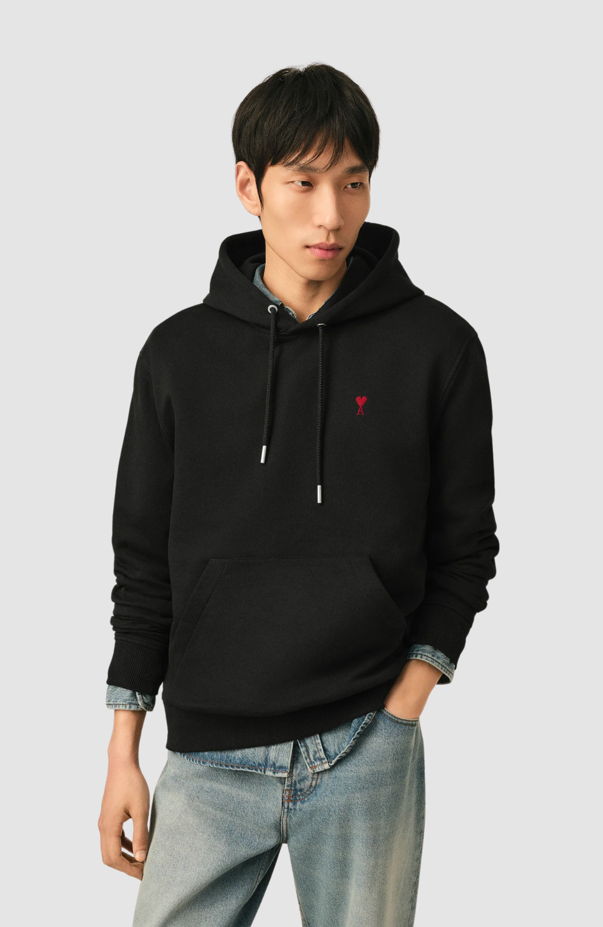 HOODIE WITH RED AMI DE COEUR