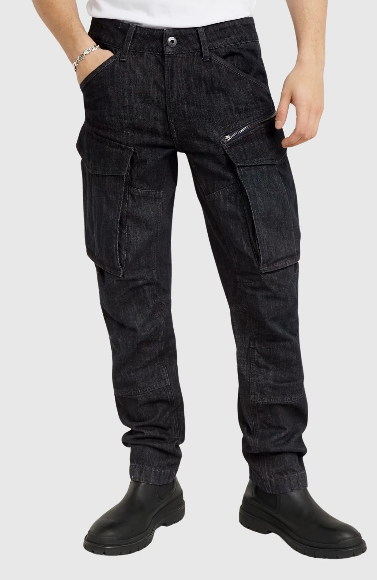 Rovic zip 3d regular tapered denim