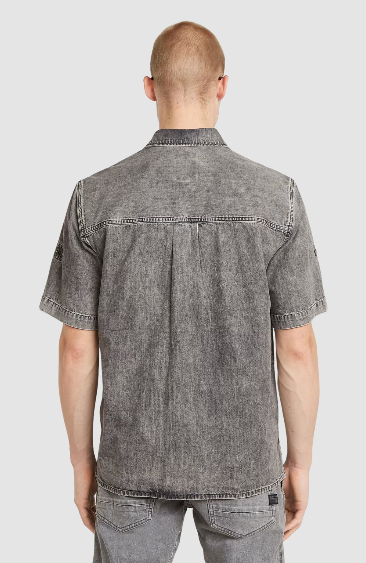Slanted double pocket regular shirt s\s