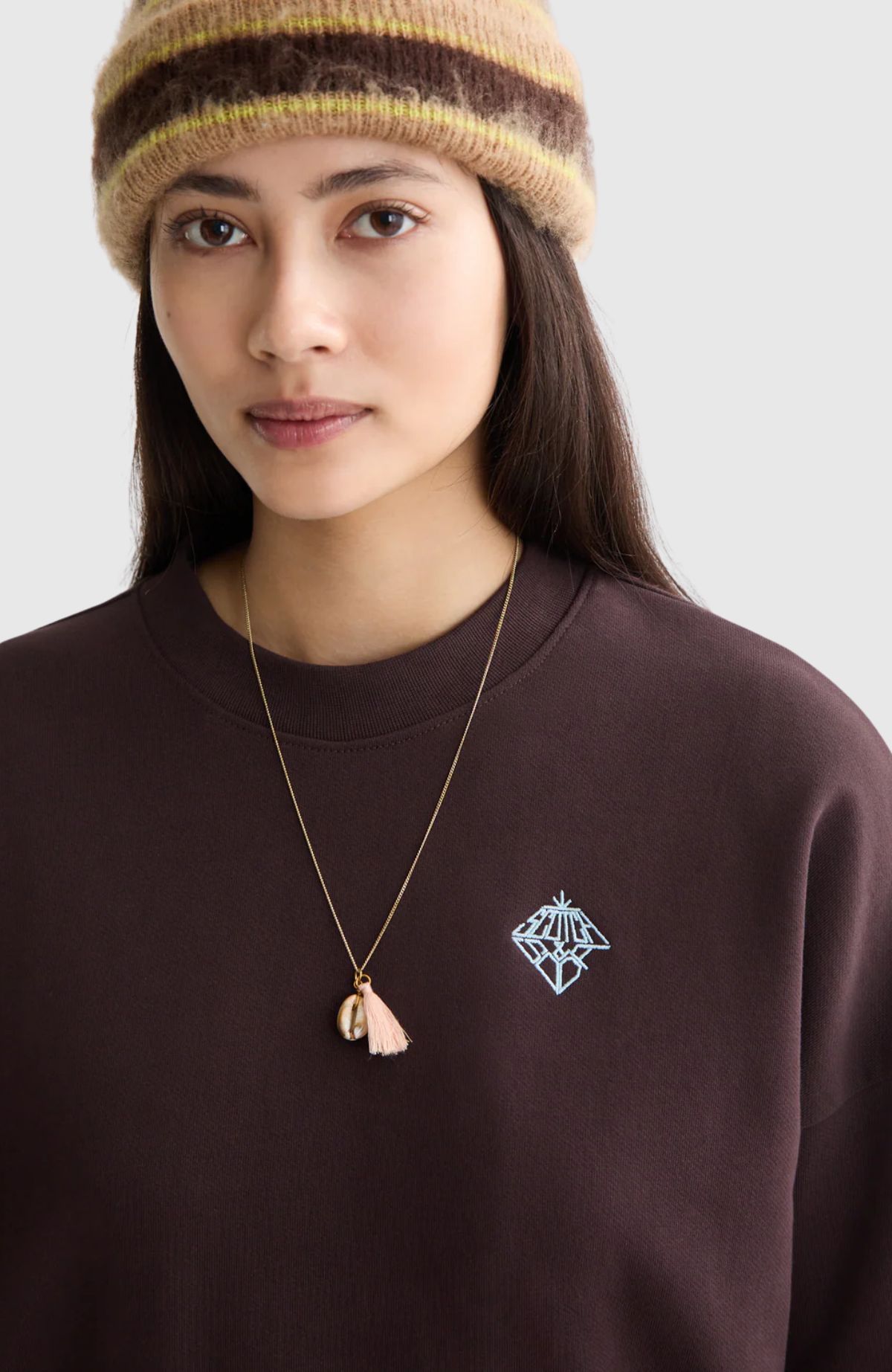 Embroidered logo relaxed fit sweatshirt