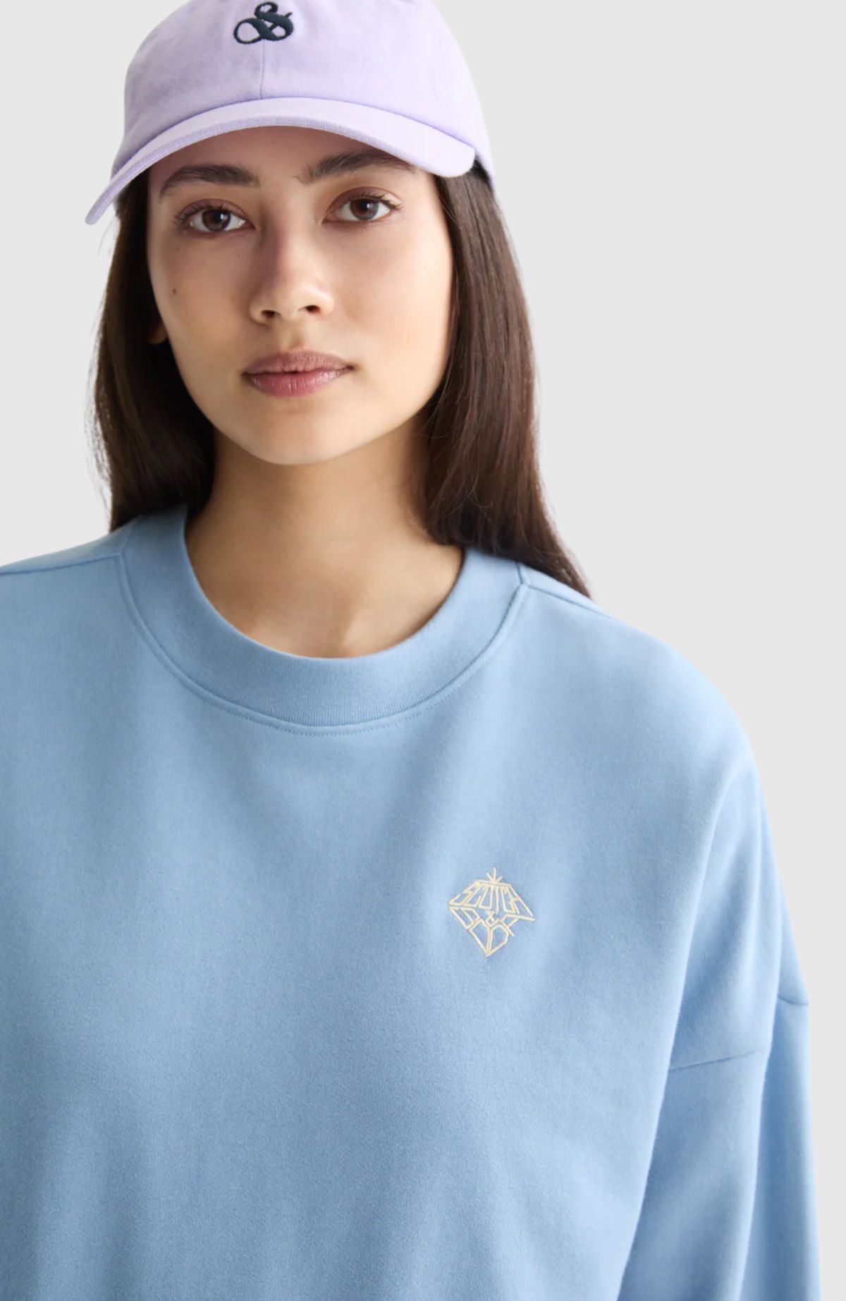 Embroidered logo relaxed fit sweatshirt