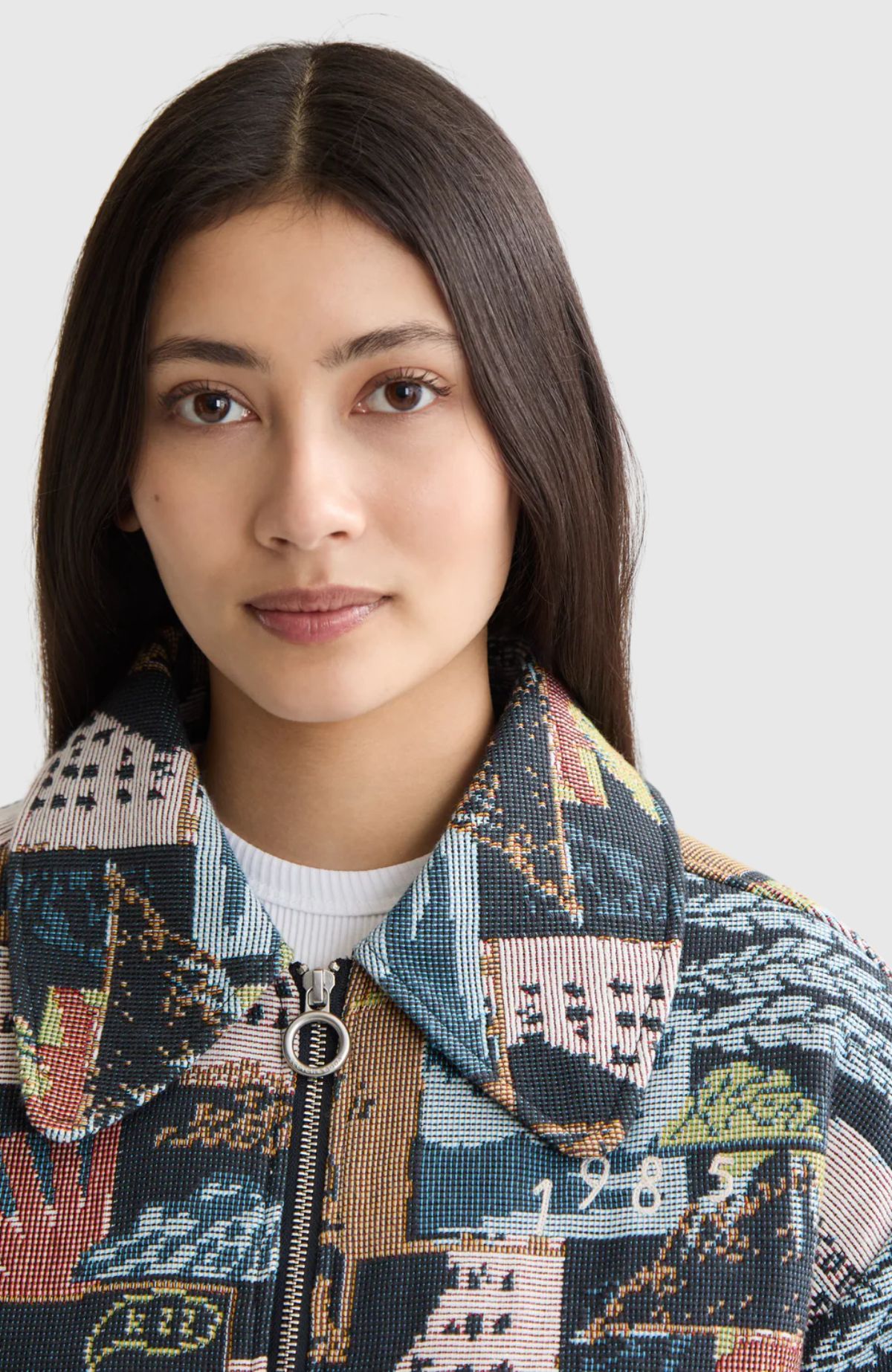 Collage jacquard jacket