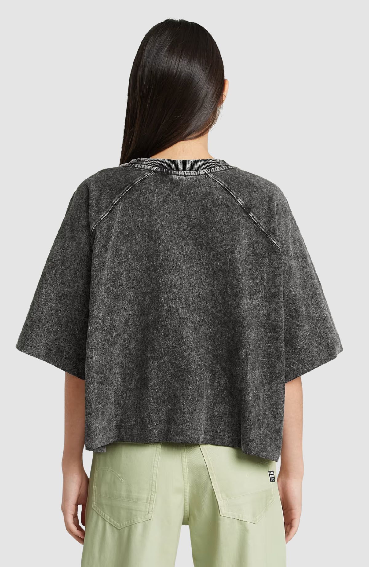 Washed multi logo oversized r t wmn