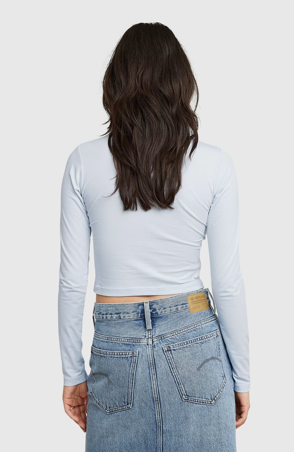 Cropped mock slim t wmn