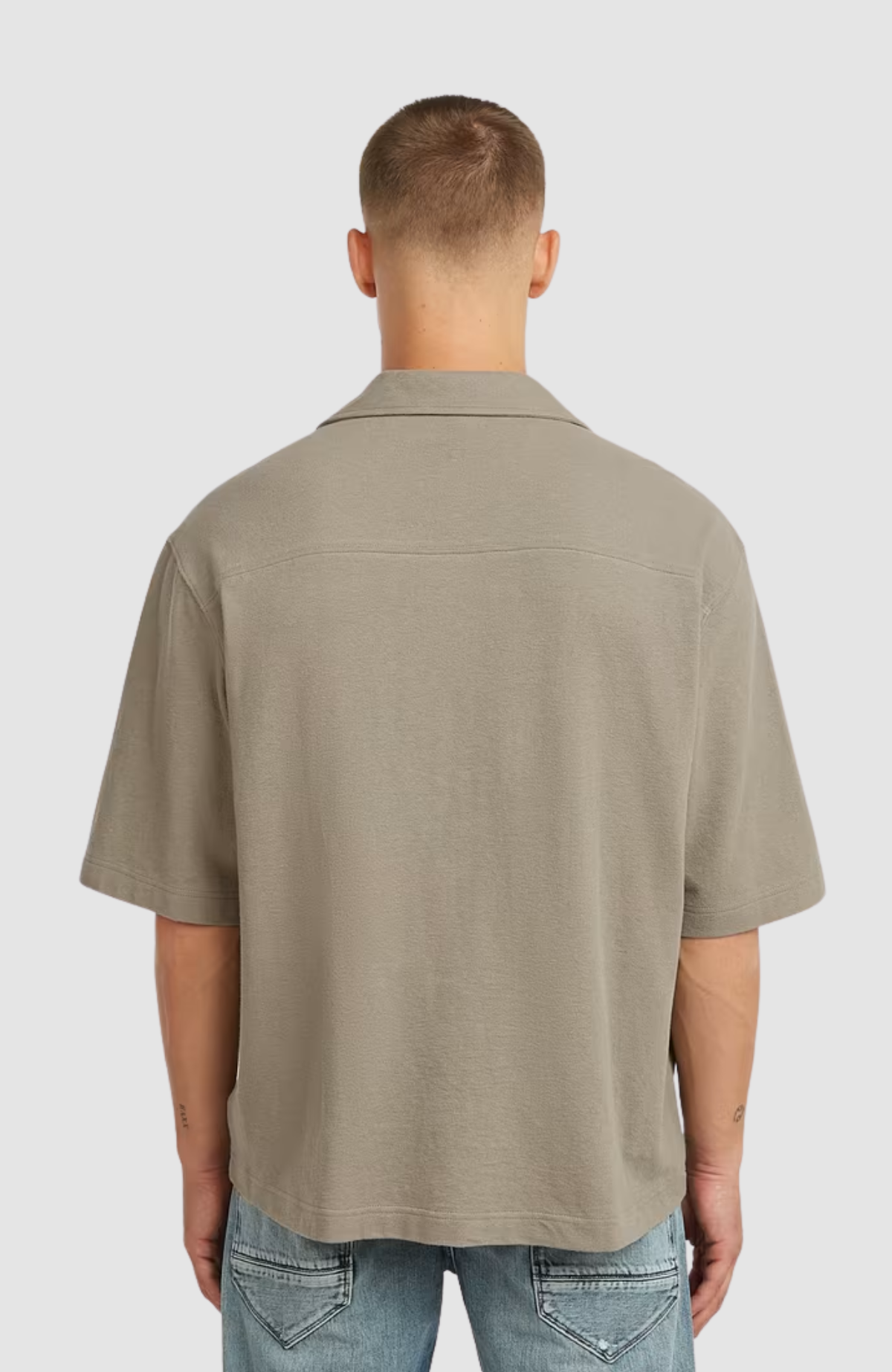 Relaxed tailored jersey shirt s\s