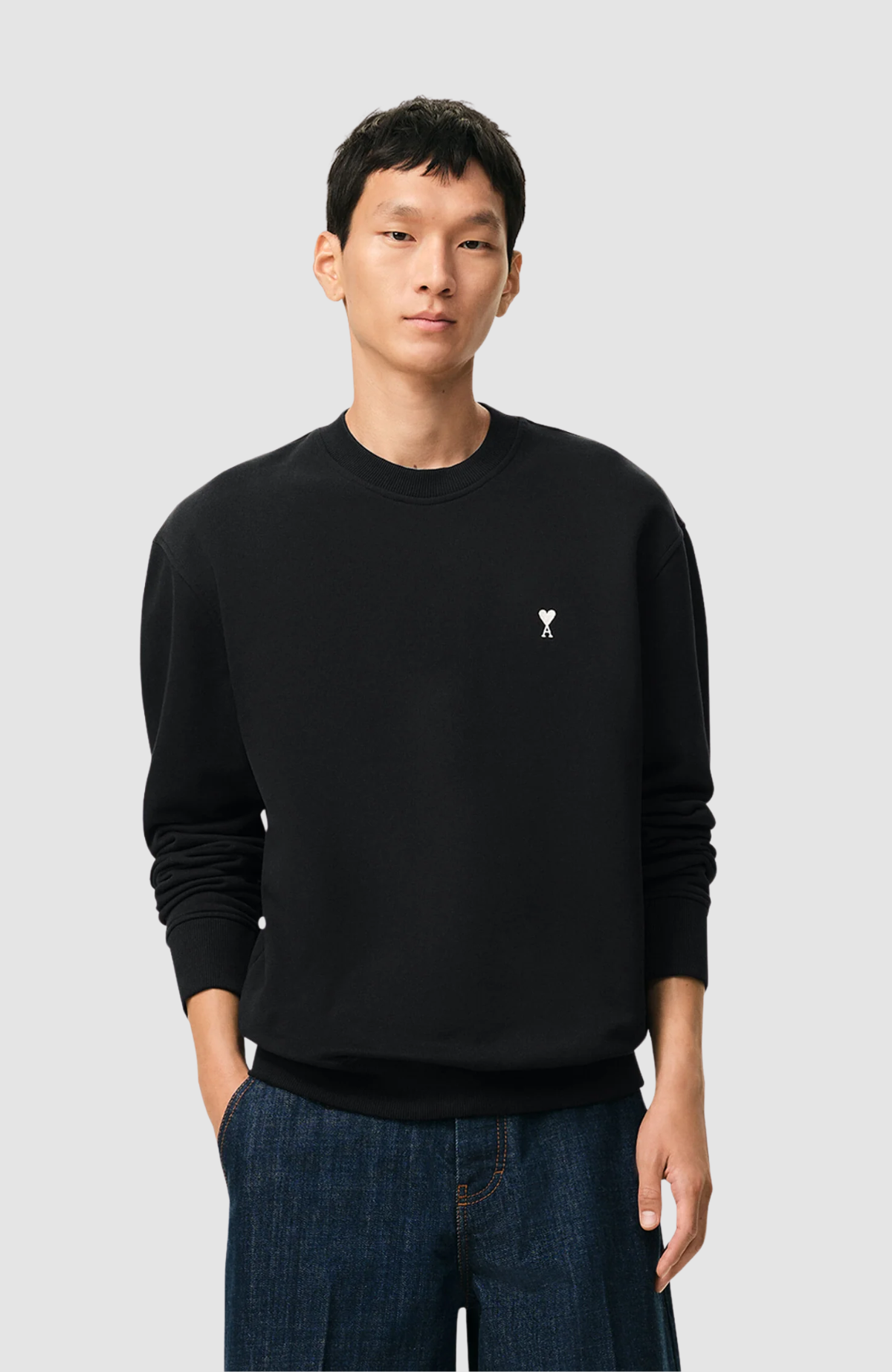 SWEATSHIRT WITH CONTRASTED AMI DE COEUR