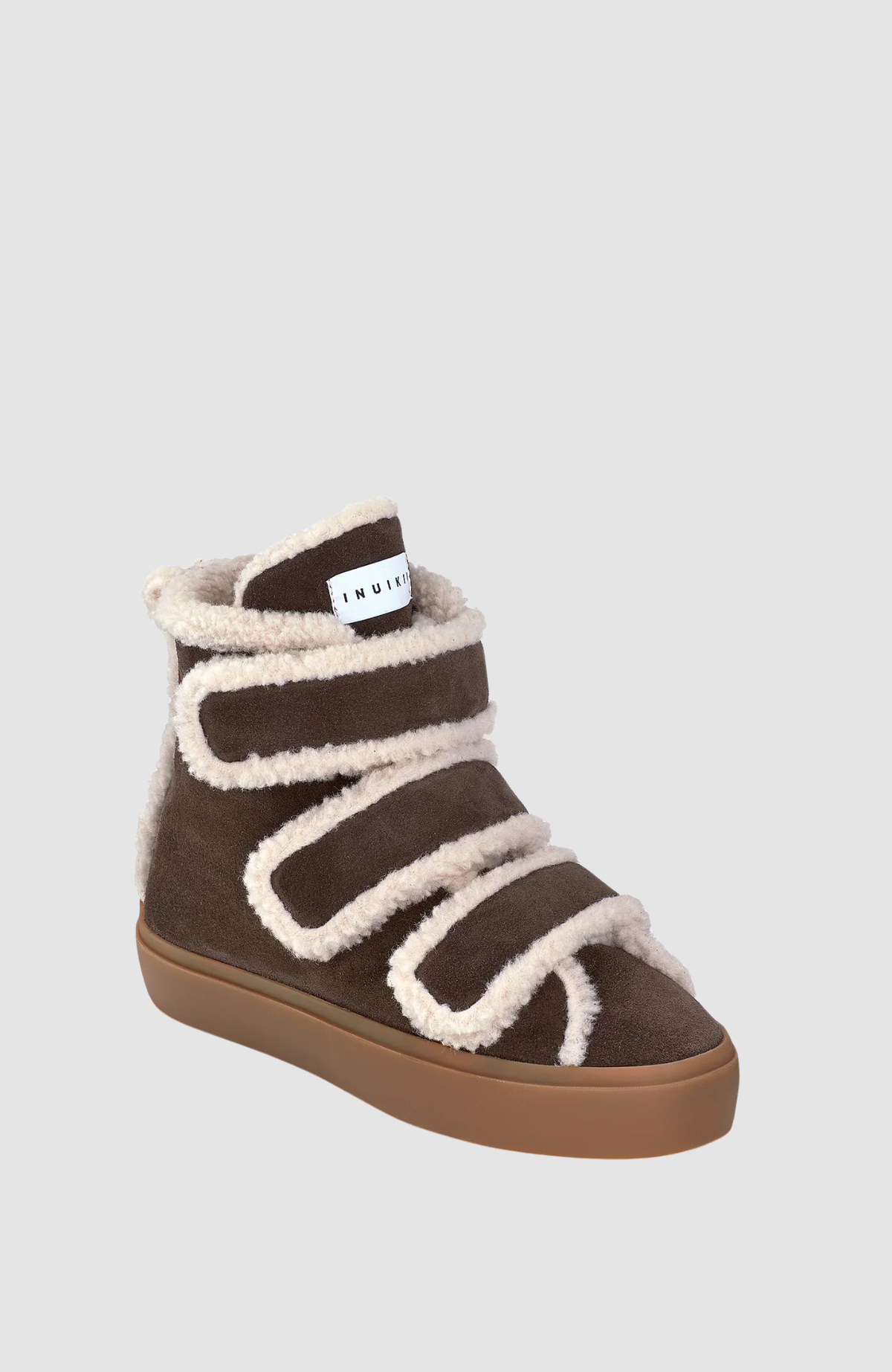 Shearling Velcro Wedge