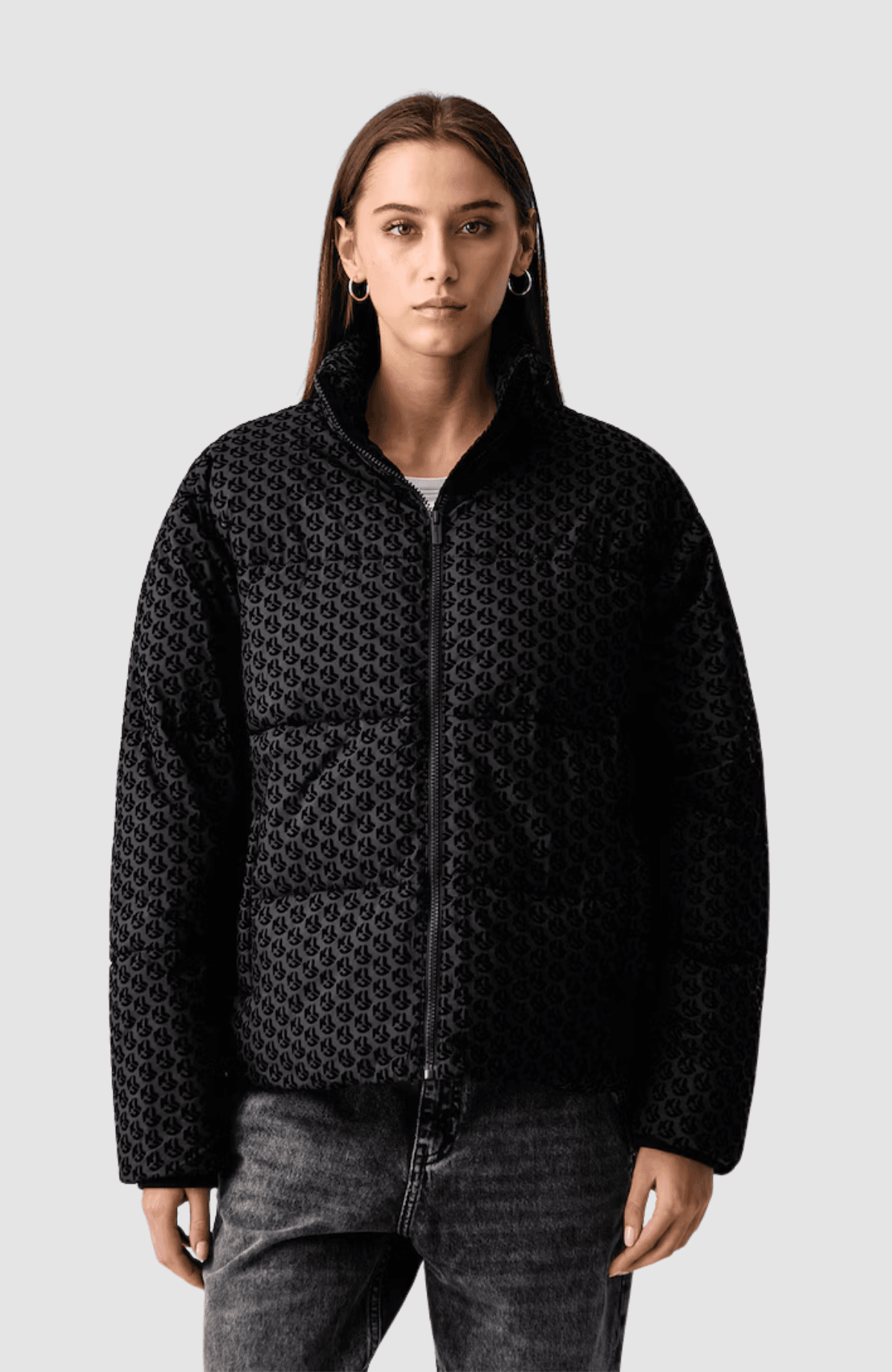 KLJ Flocked Monogram Puffer