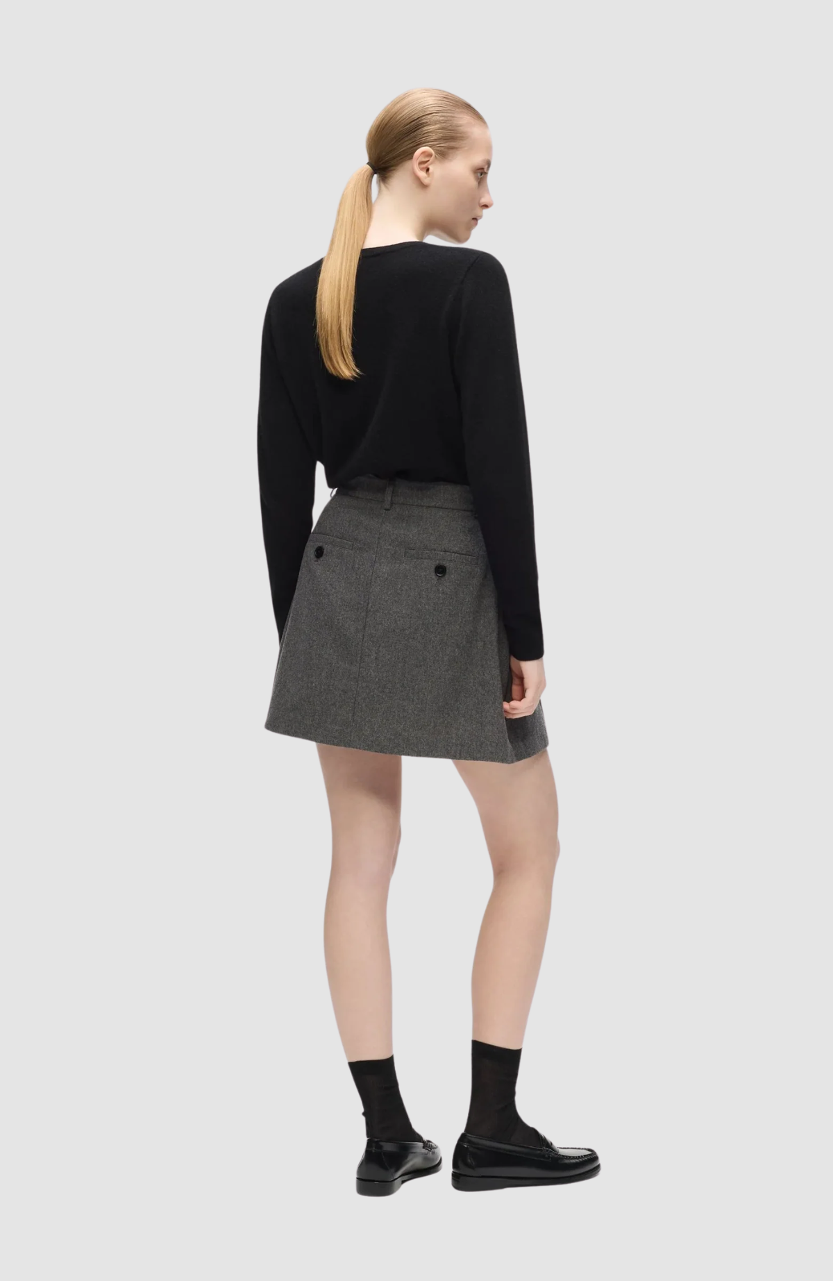 Flannel Pleated Mini Skort