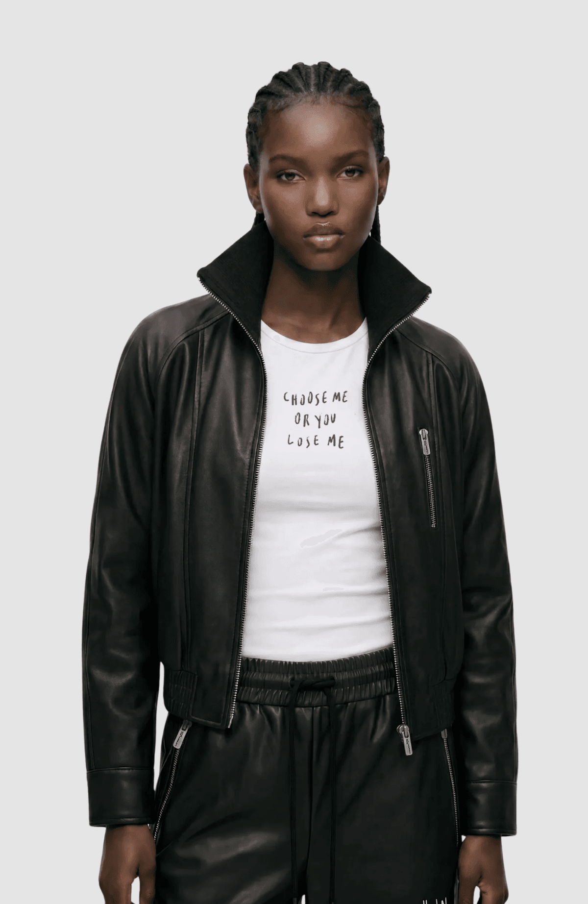KLJ X Pt Faux Leather Jacket