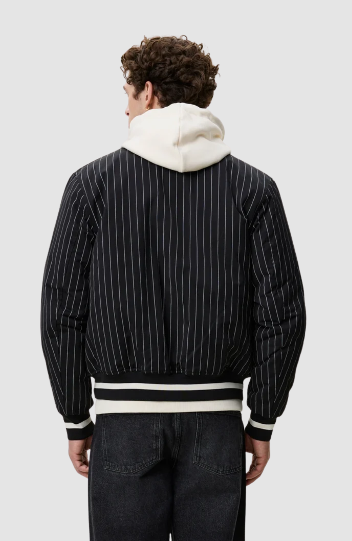 Varsity Tech Pinstriped Jacket