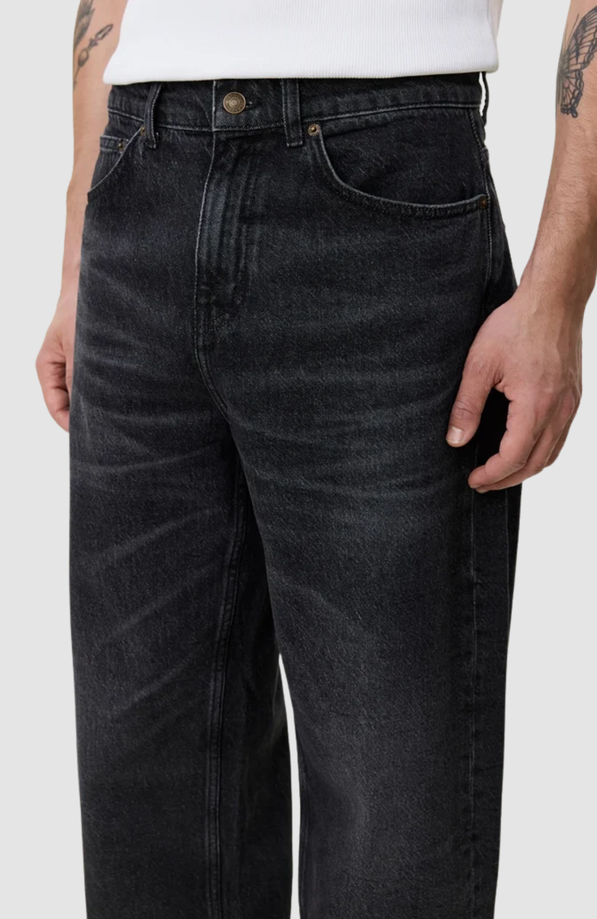 Roi Black Washed Denim Jeans