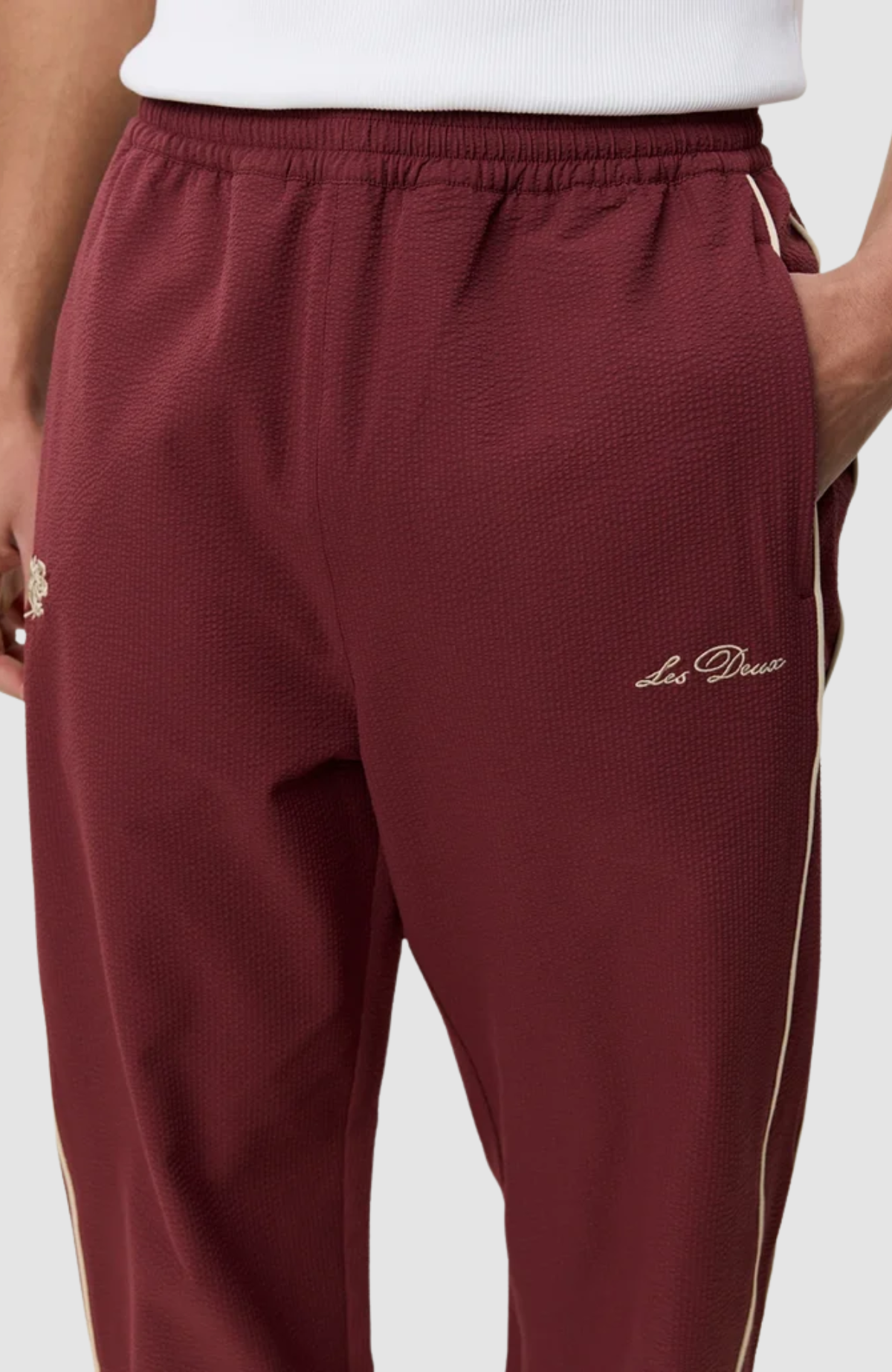 Seersucker Track Pants