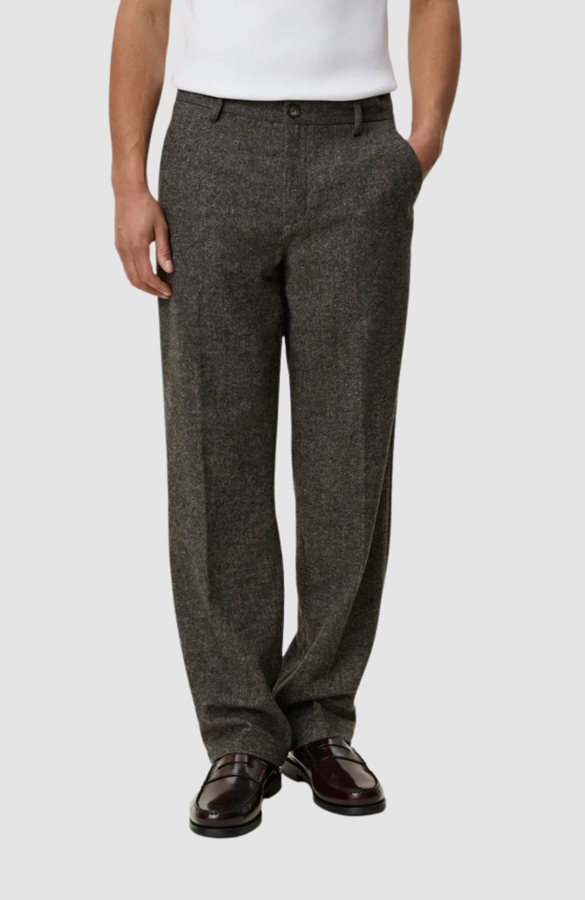 Wool Melange Slack Pants