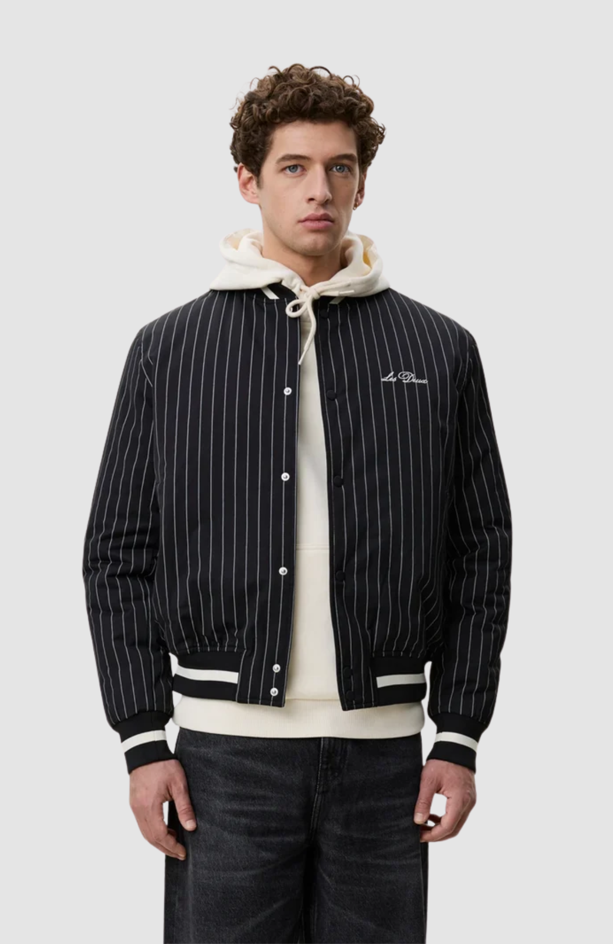Varsity Tech Pinstriped Jacket