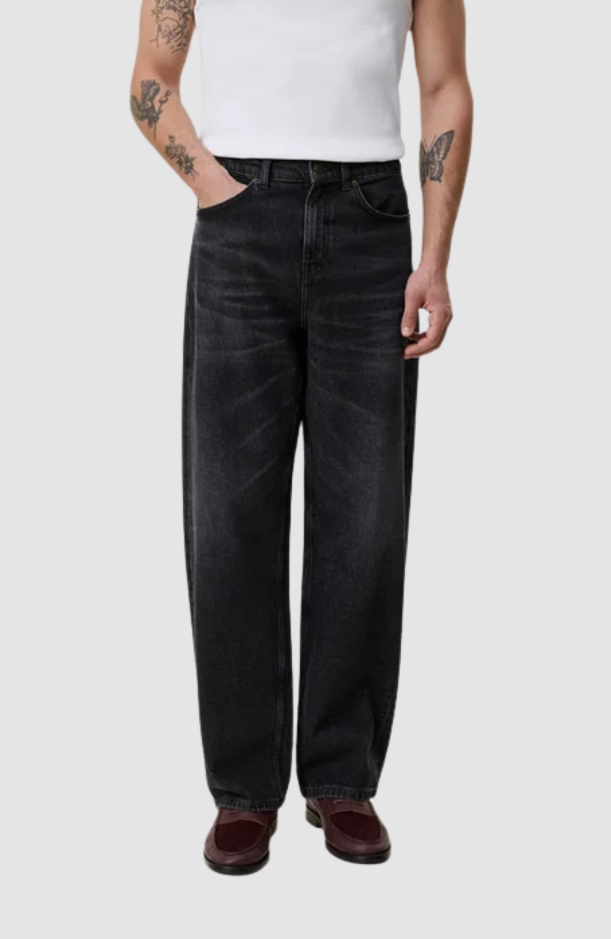 Roi Black Washed Denim Jeans