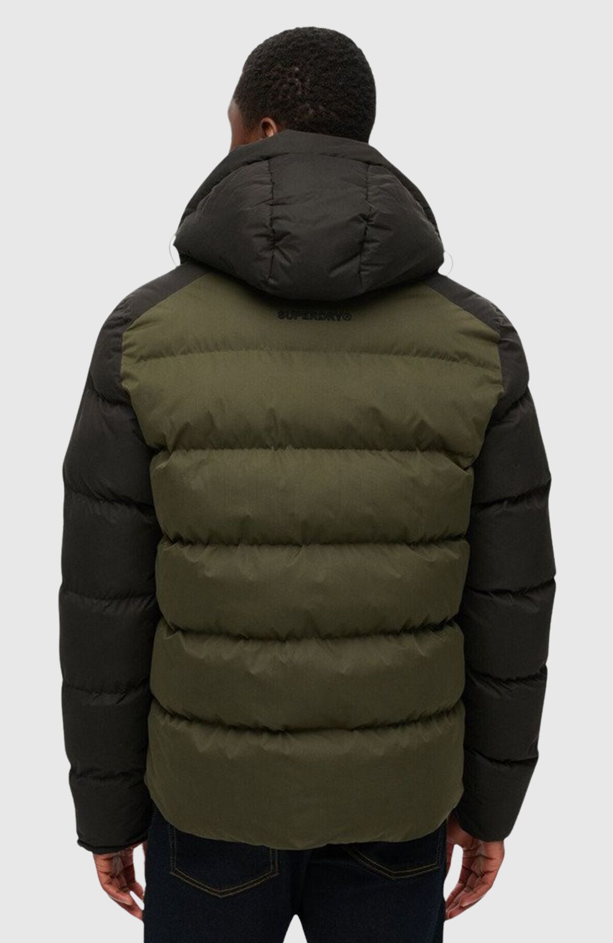 Hood Colour Block Sport Puffer