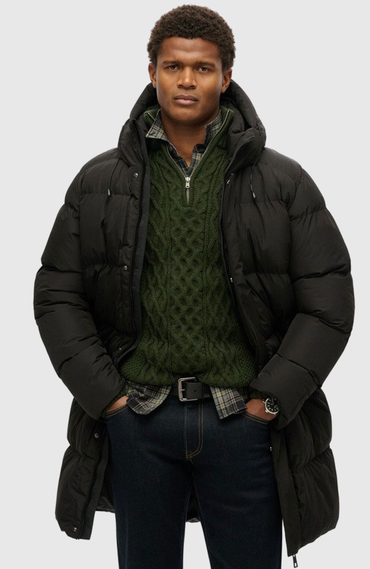 Hooded Sports Puffer Mid Jkt