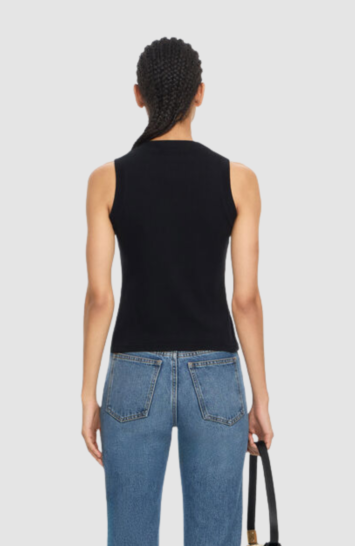 Off Stamp Rib Round Tank Top