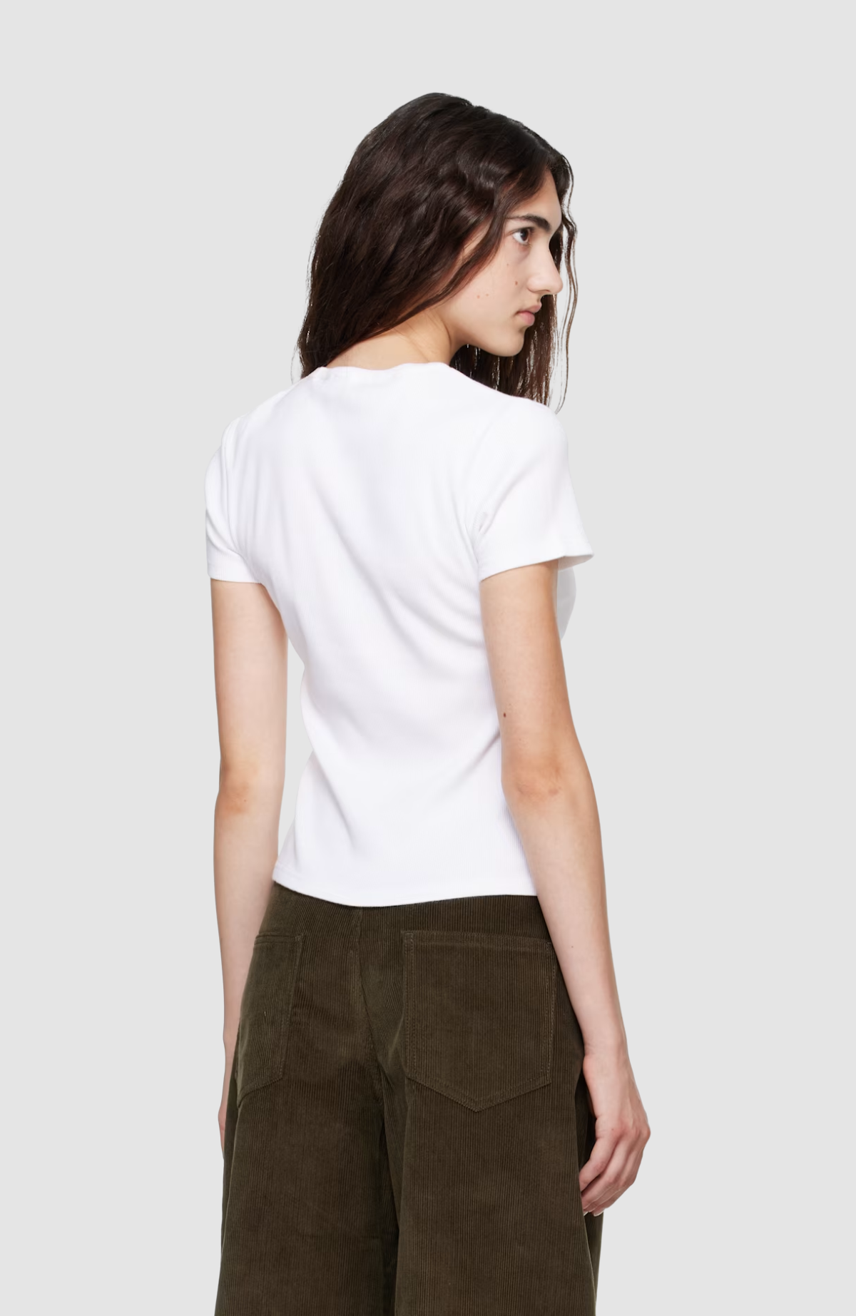 Off Stamp Rib Fitted Tee