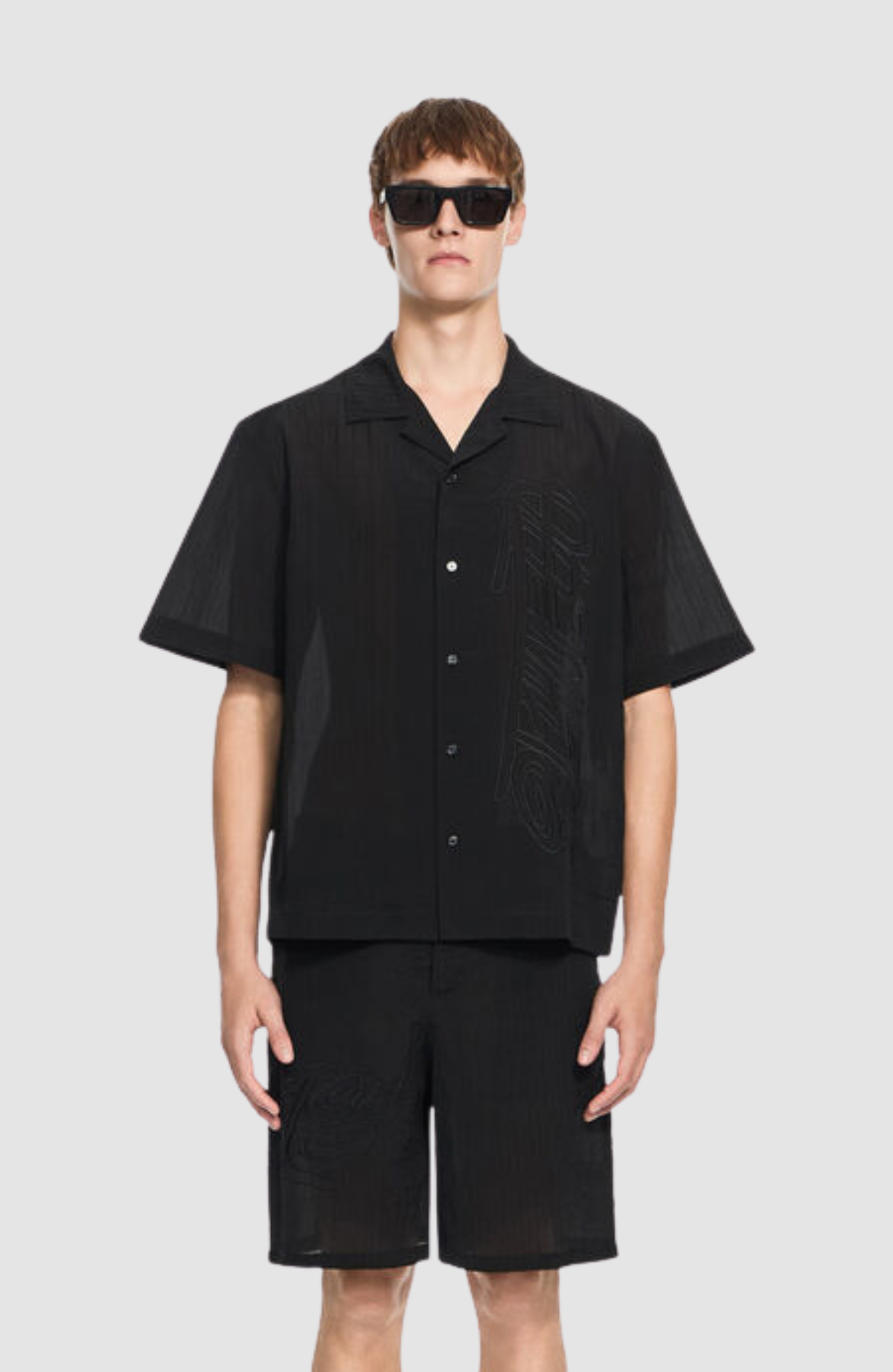 Handstyle Logo Organza Bowling Shirt