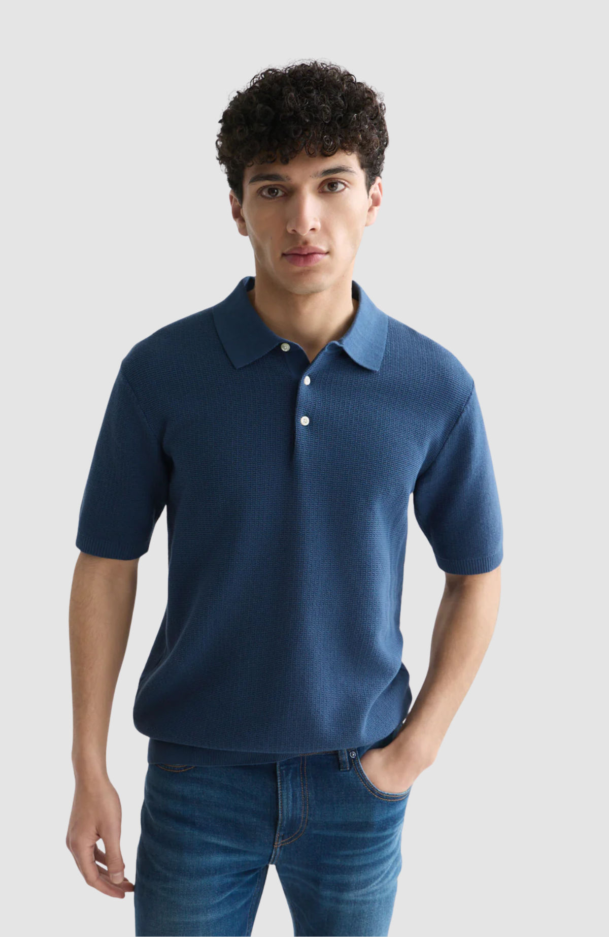 Seasonal Core Structured Knitted Regular-Fit Polo