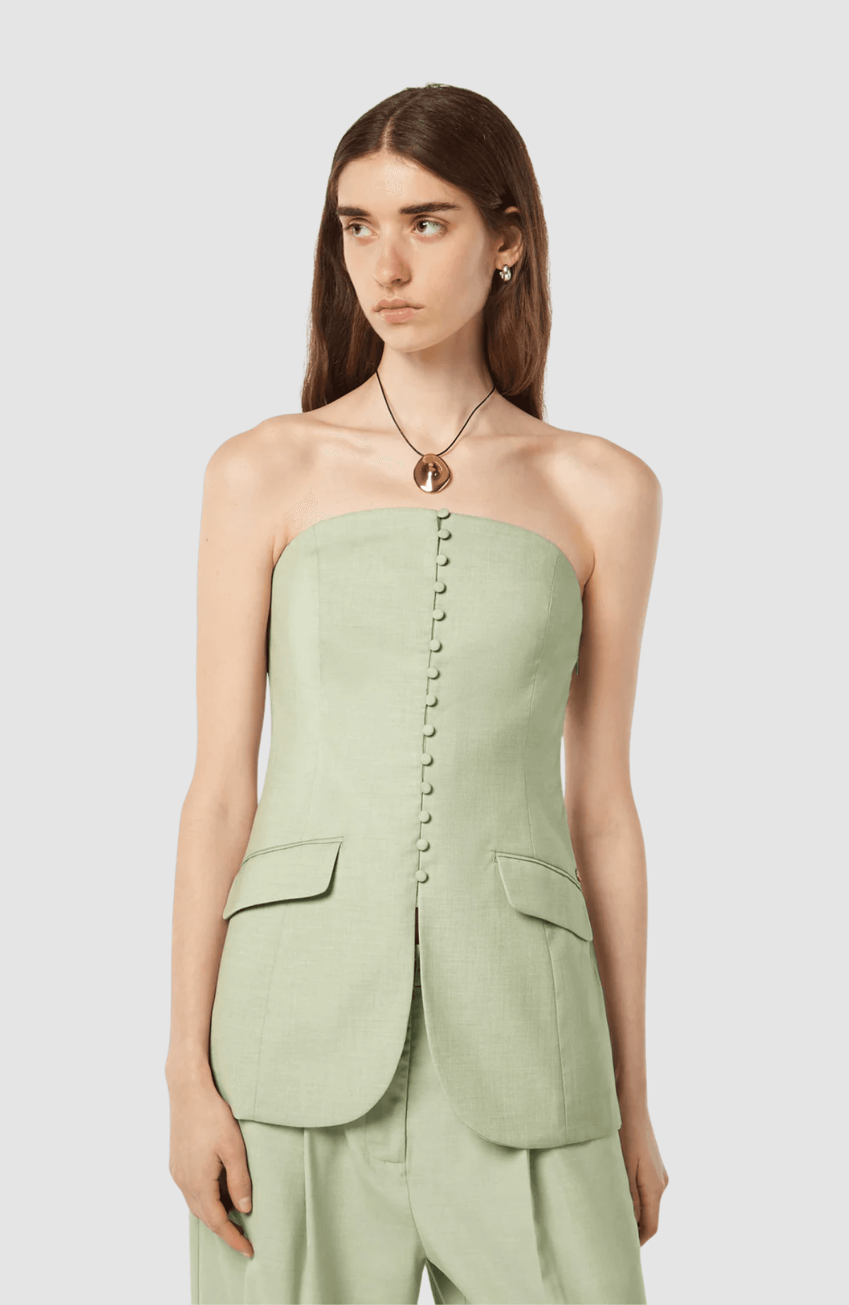 Tailored strapless bodice