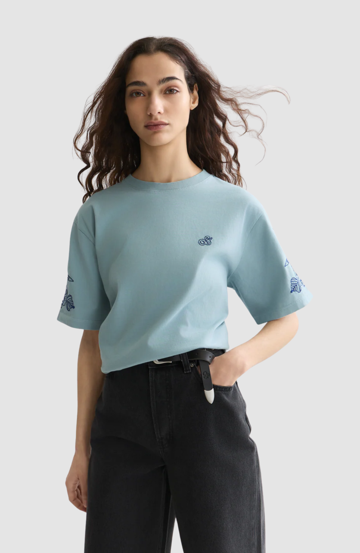 Embroidered loose-fit T-shirt