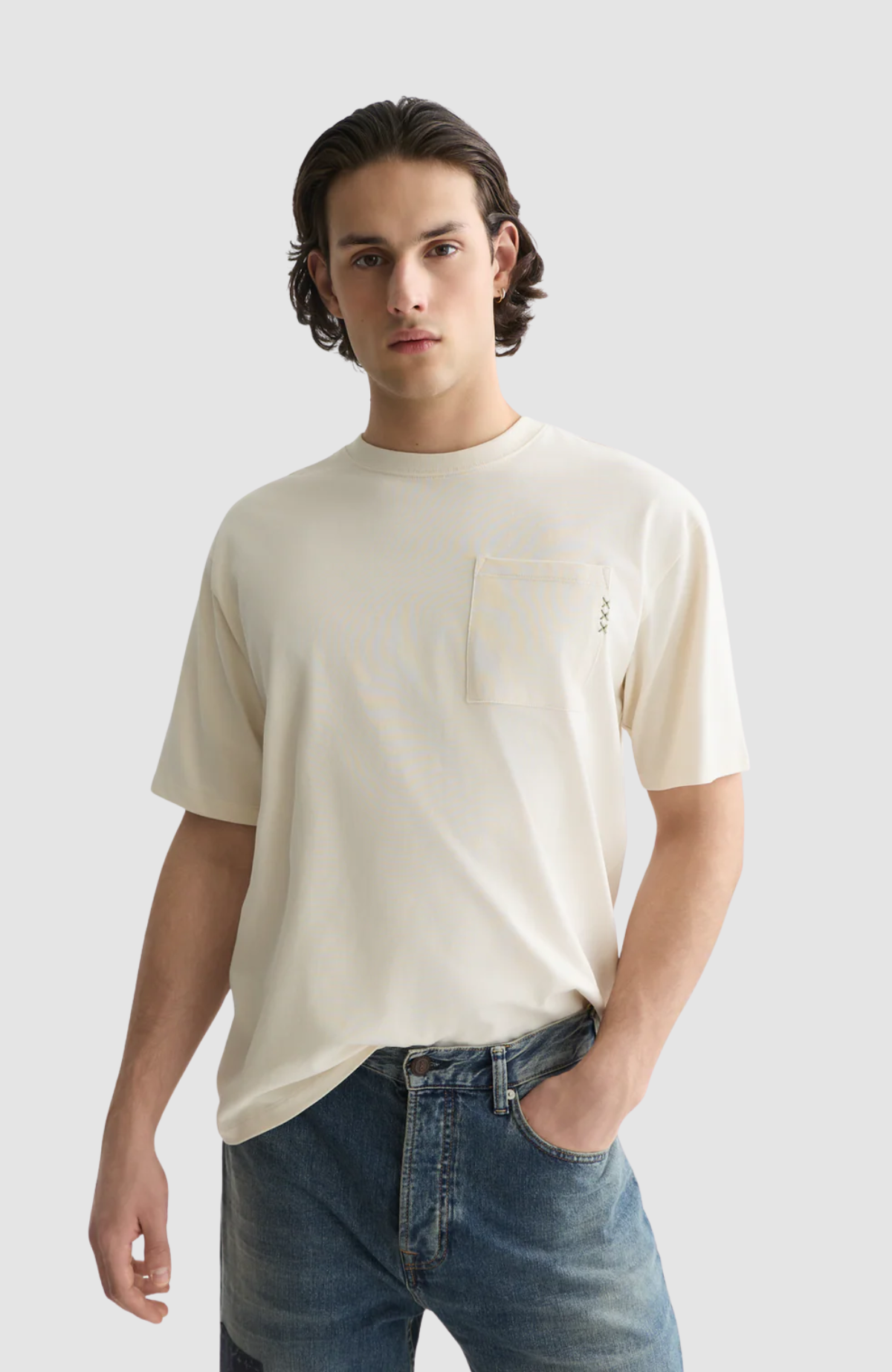 Seasonal Core 3 Crosses Chest Pocket Loose-Fit T-Shirt