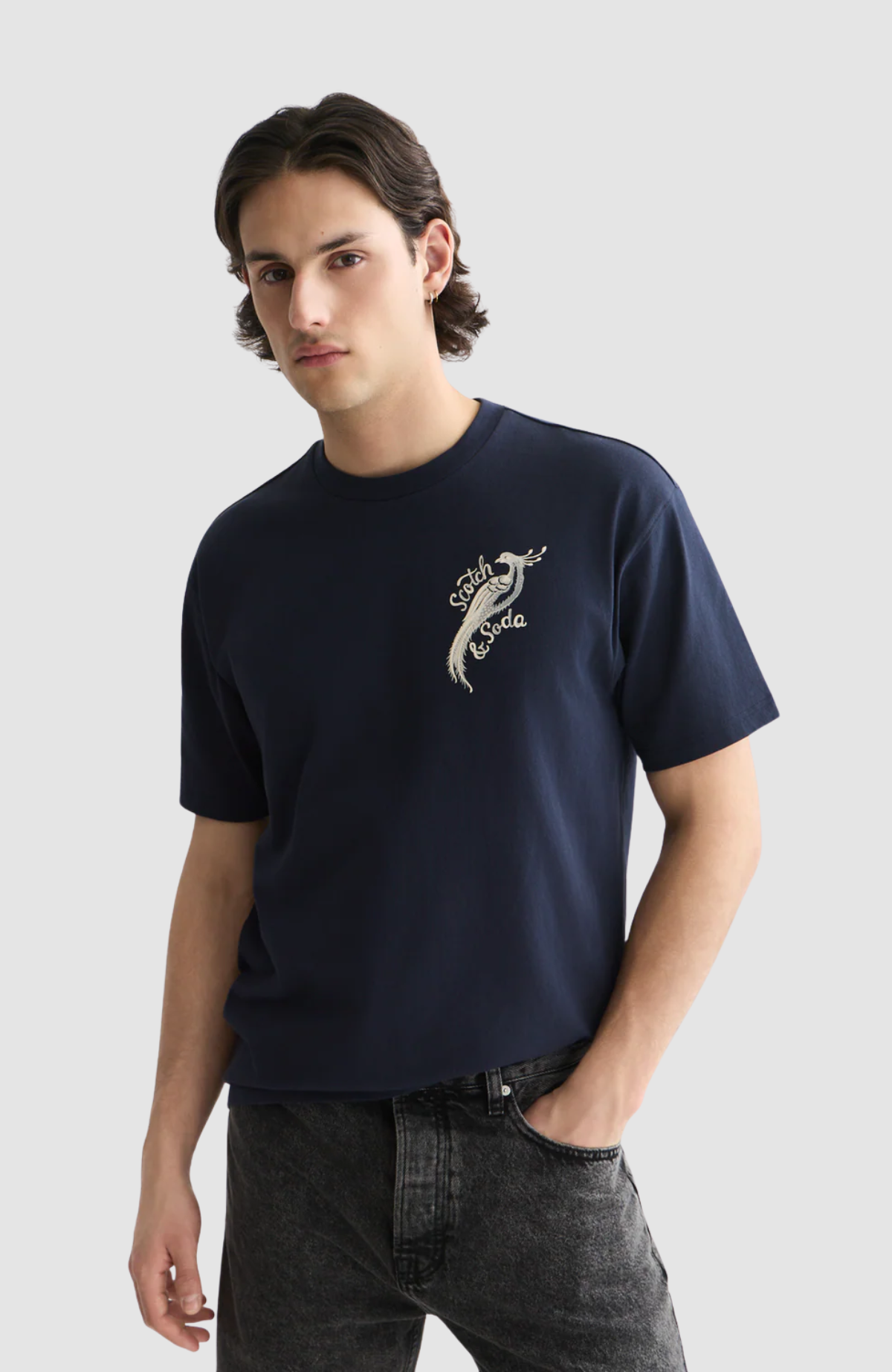 Delfts Blauw Front And Back Artwork Relaxed-Fit T-Shirt