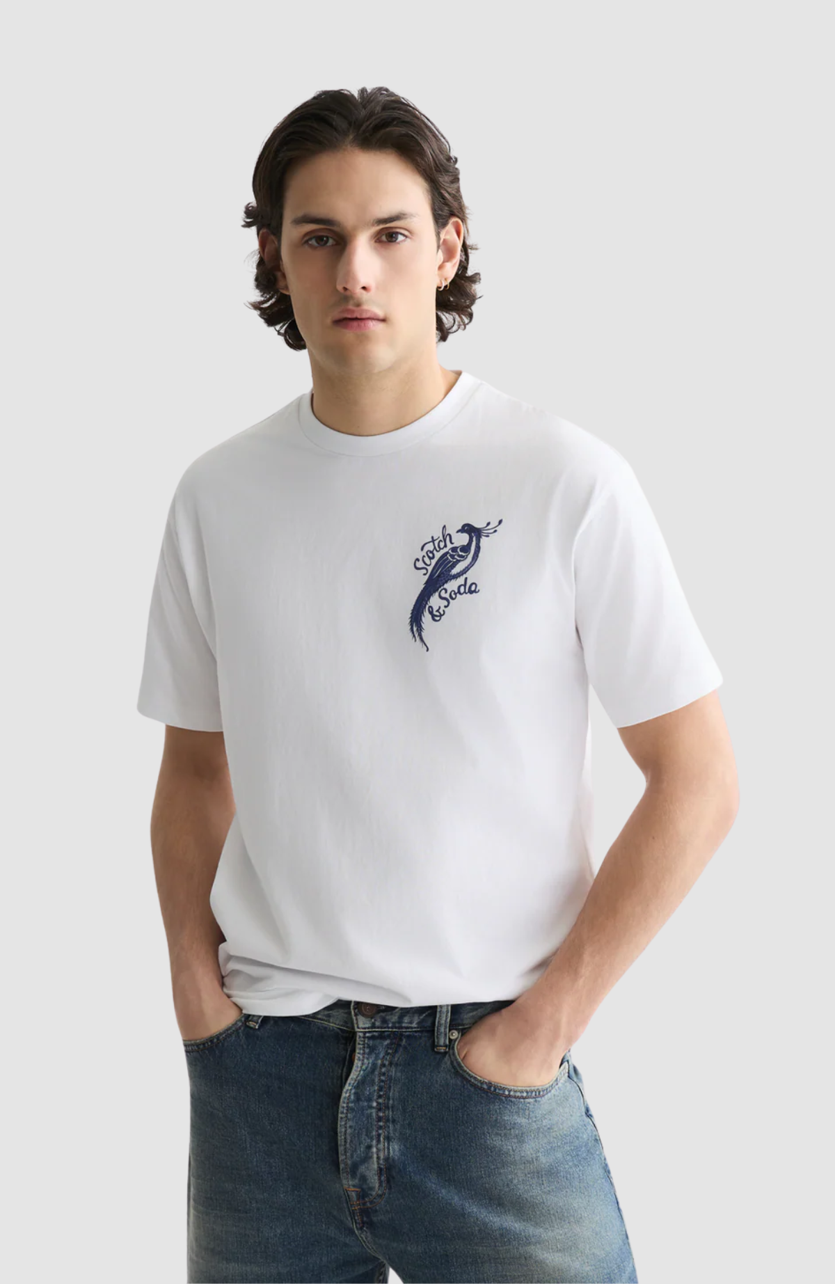 Delfts Blauw Front And Back Artwork Relaxed-Fit T-Shirt