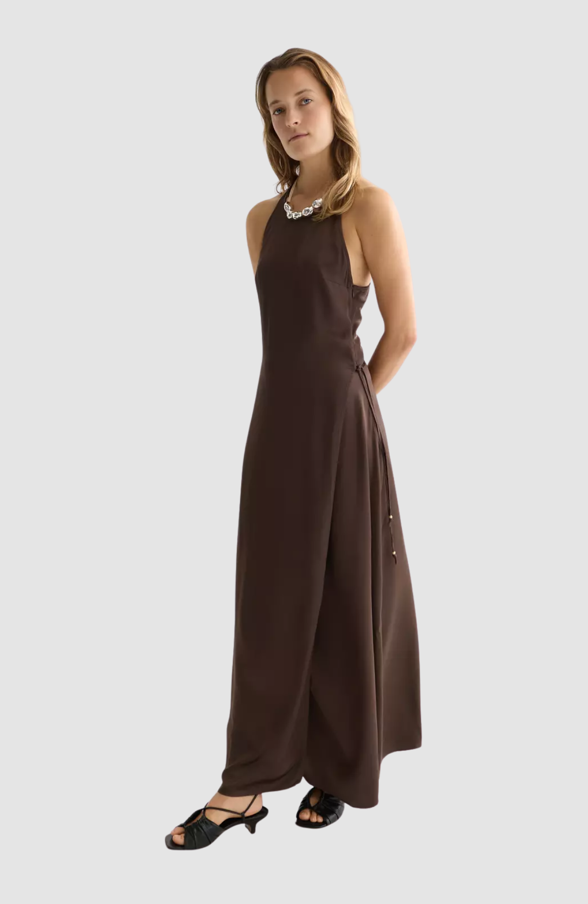 Viscose maxi cami wrap dress