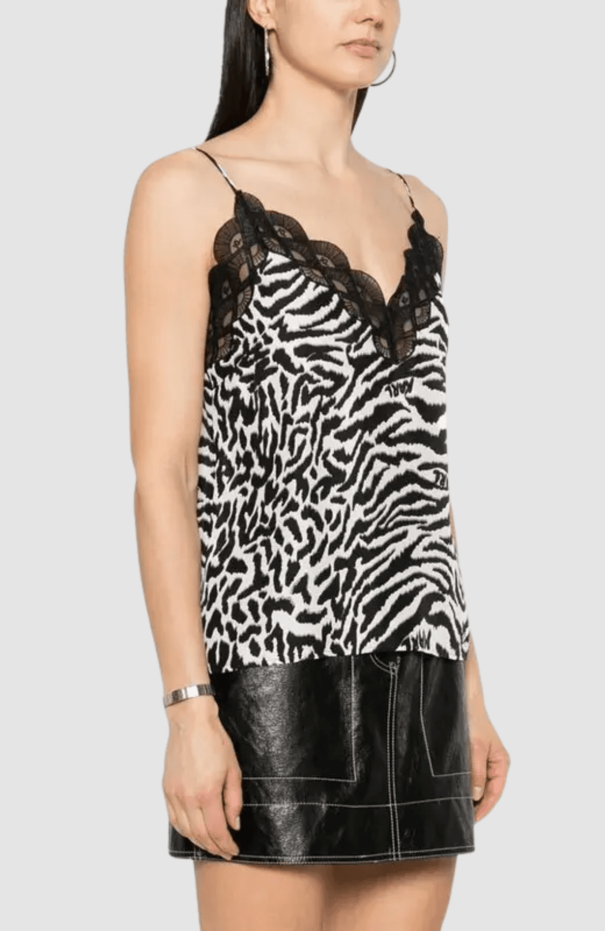 Fan Lace Silk Camisole