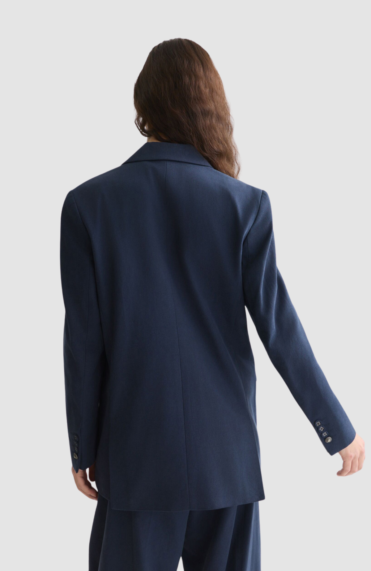 Gabardine relaxed single breasted blazer