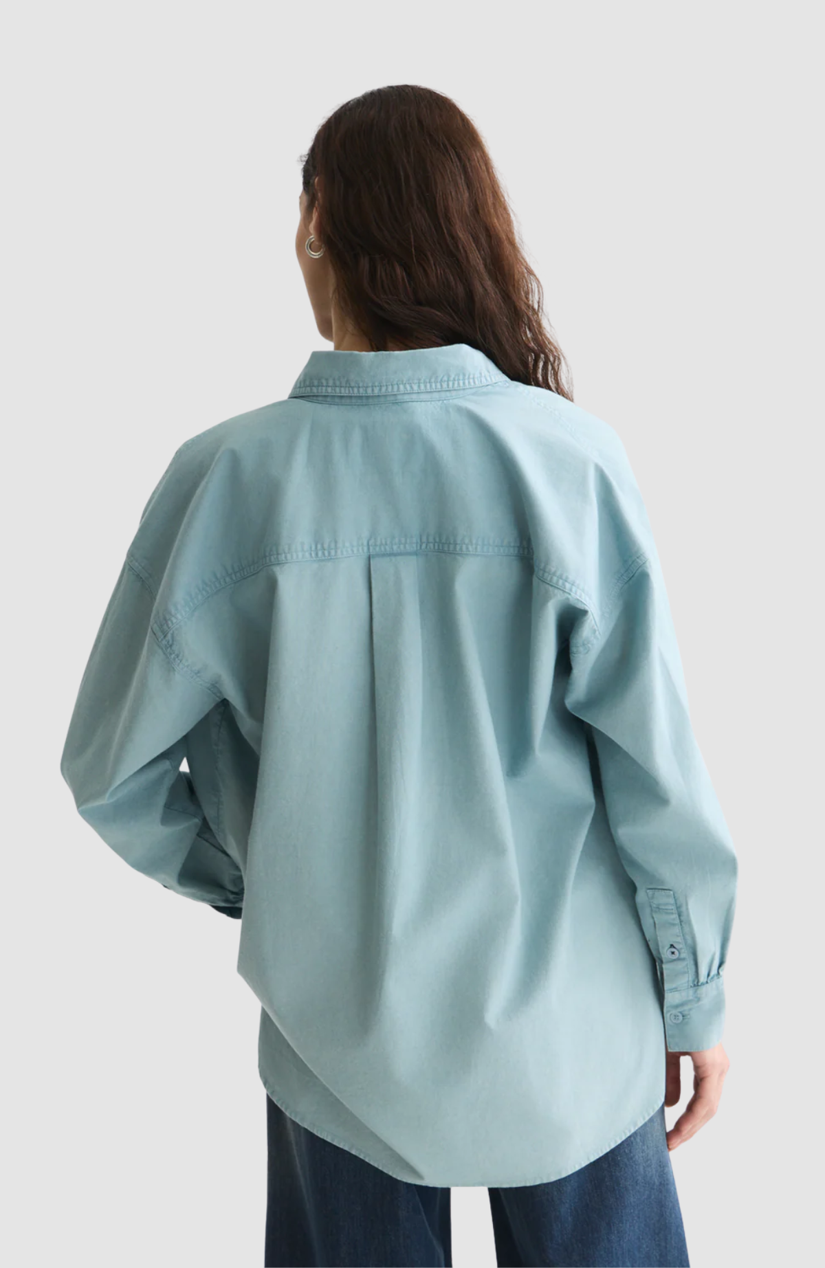 Garment dyed oxford oversized-fit shirt