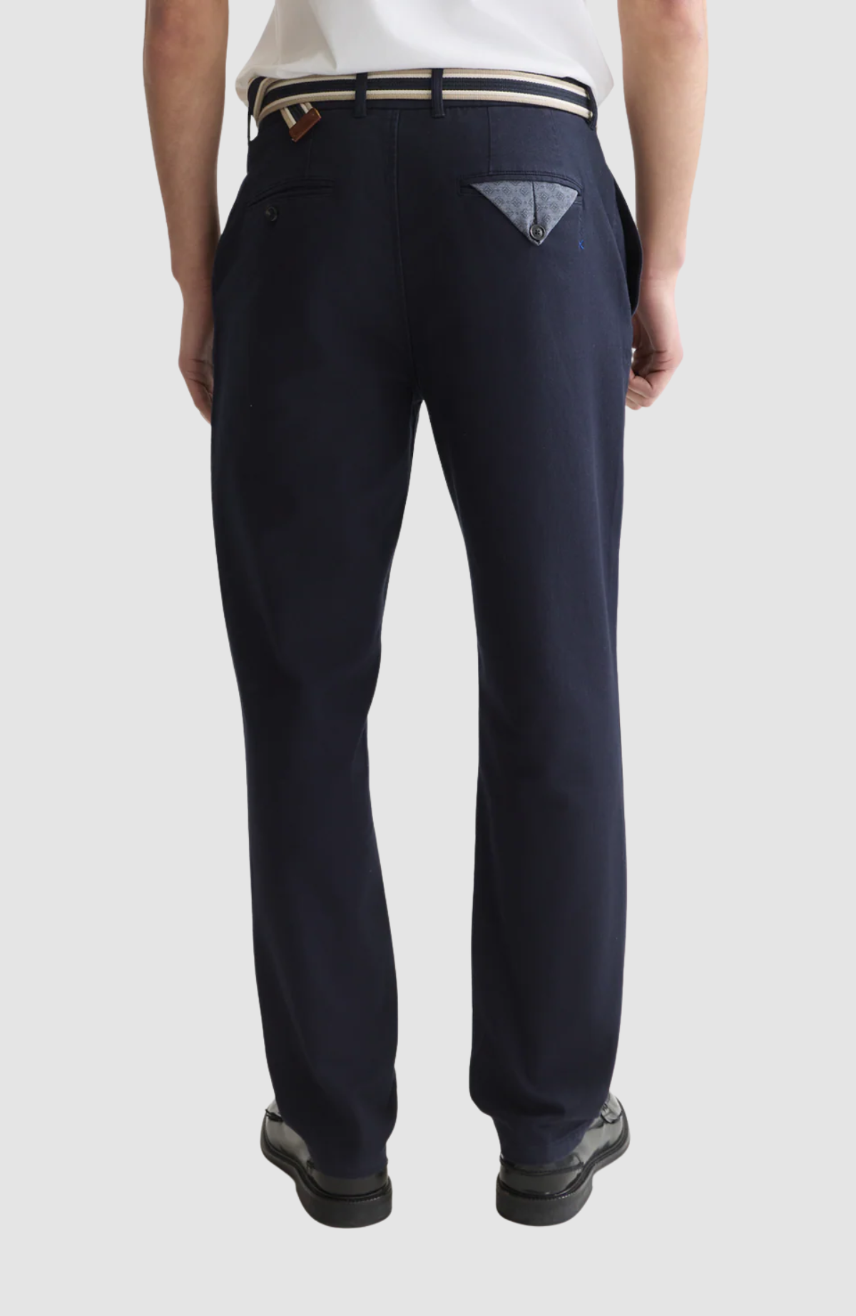 Warren Cotton Blend Twill Belted Chino